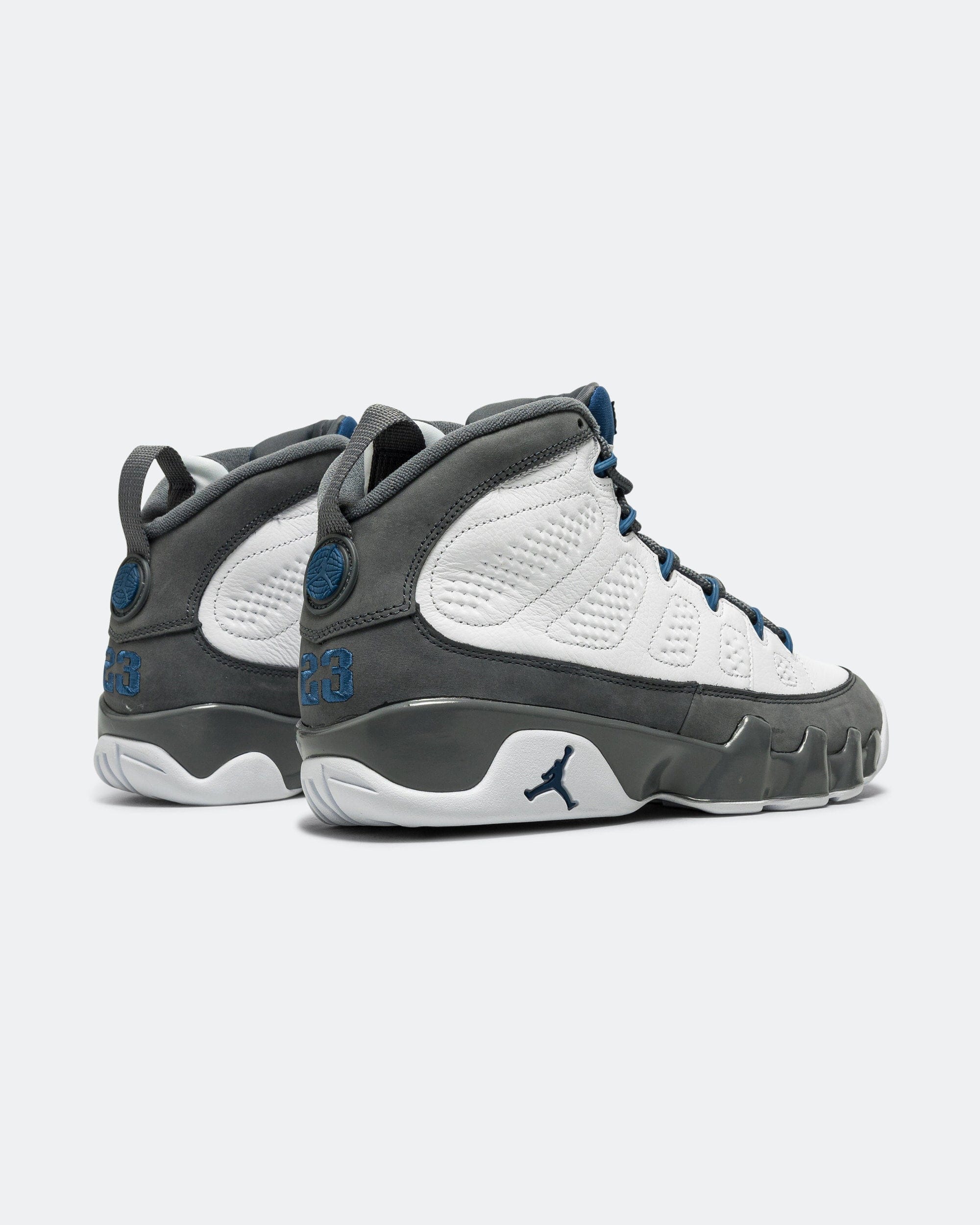 Air Jordan 9 Retro - White/French Blue - Flint Grey