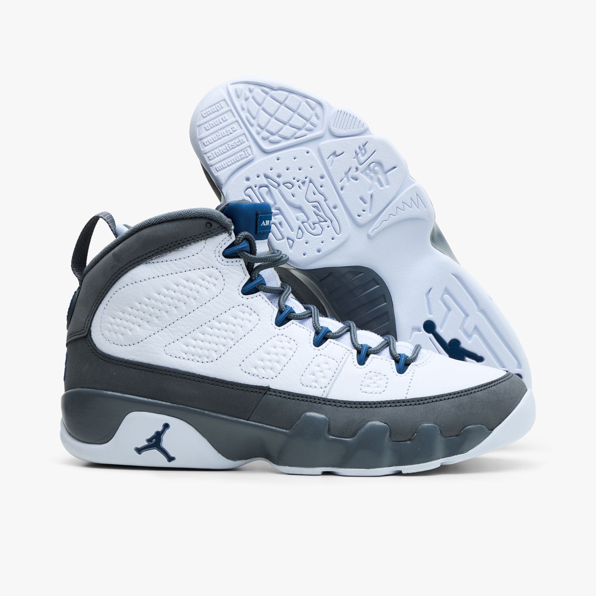 Air Jordan Jordan 9 Retro White / French Blue - Flint Grey