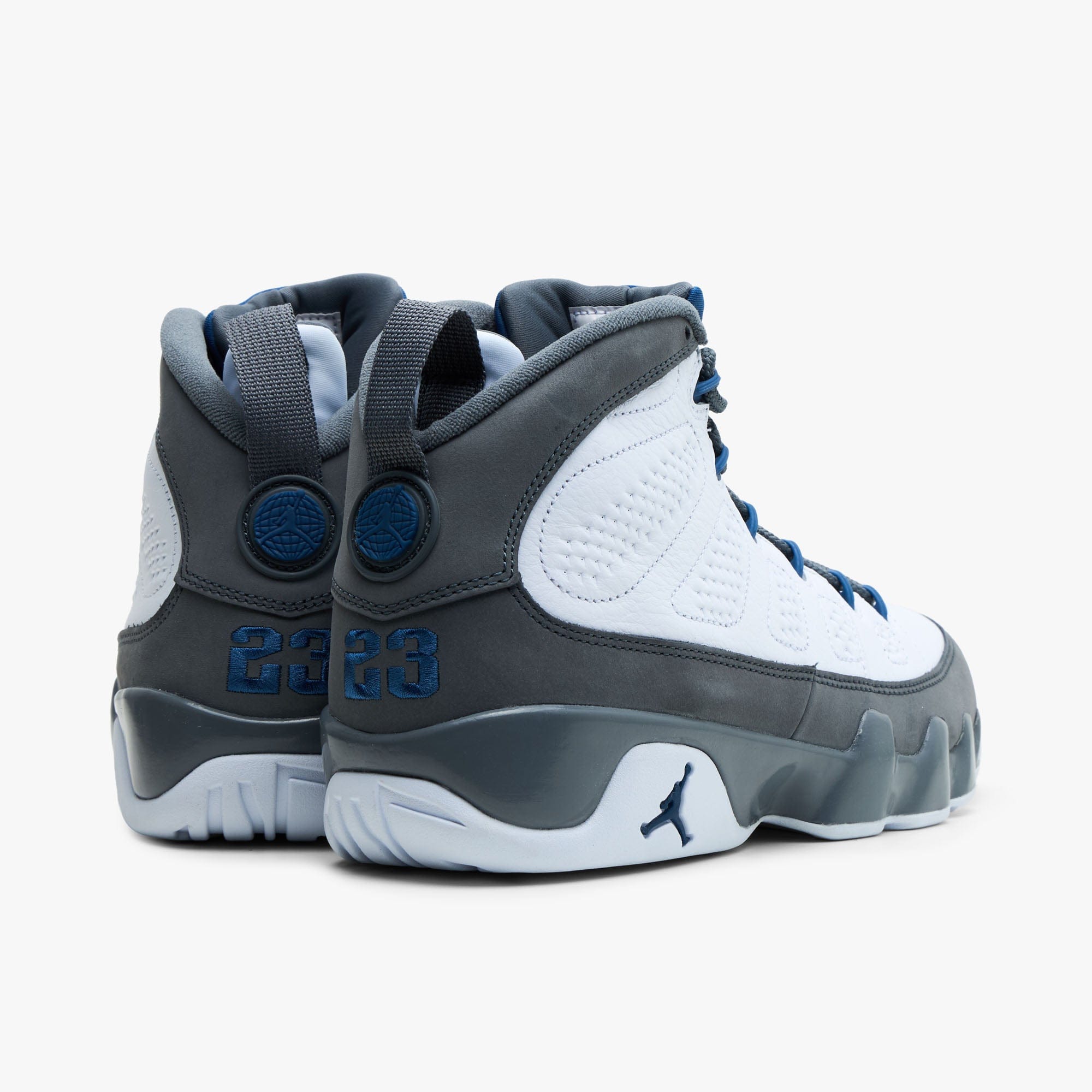 Air Jordan Jordan 9 Retro White / French Blue - Flint Grey