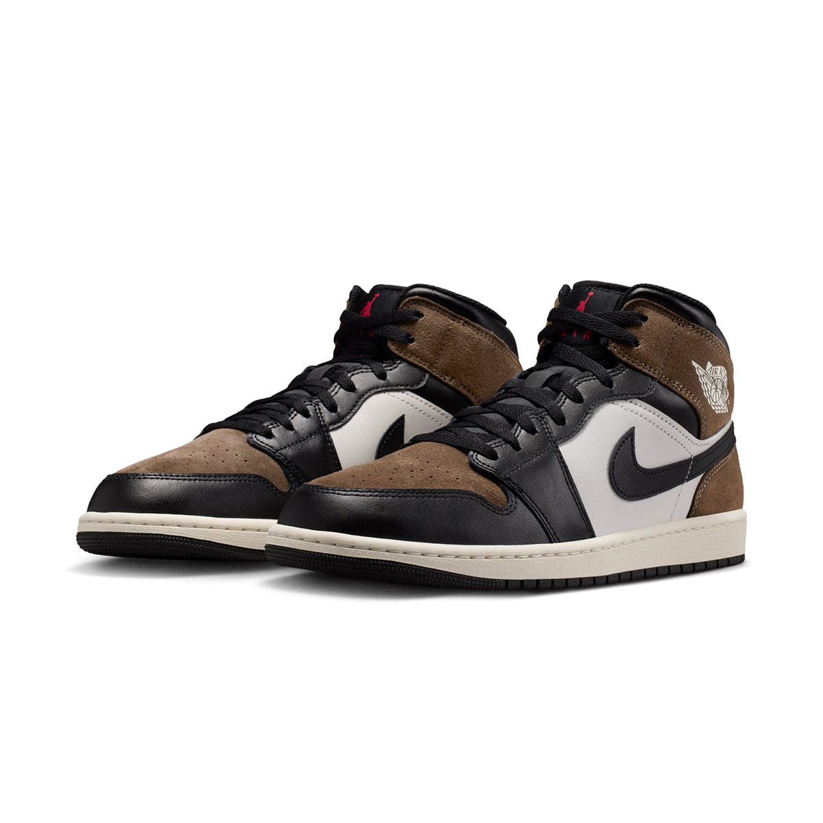 Air Jordan 1 Mid BLACK/PHANTOM/PALOMINO/UNIVERSITY RED