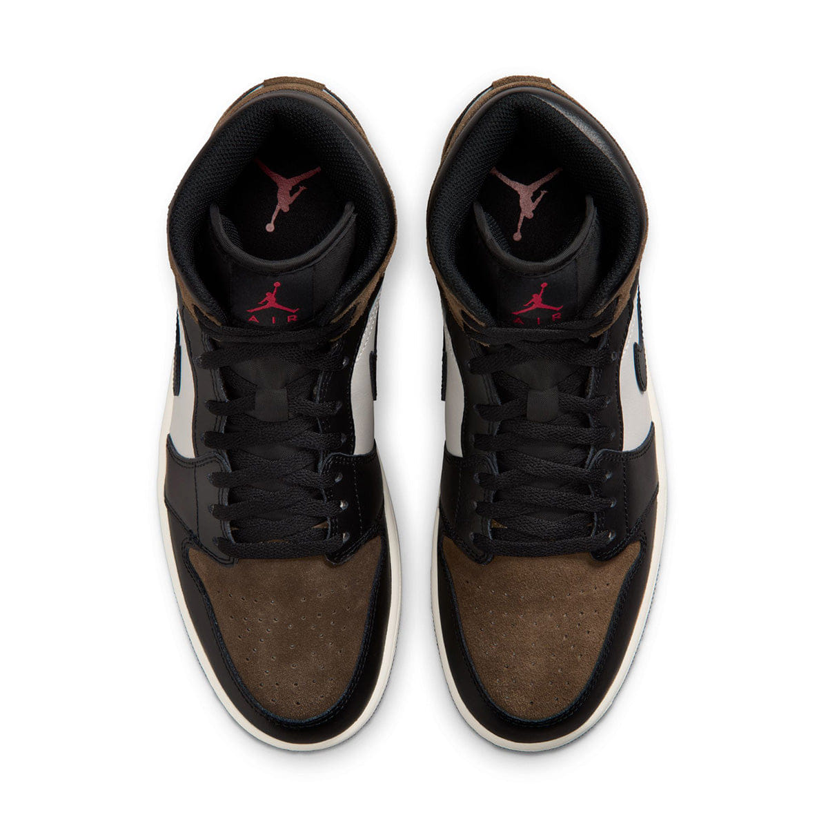 Air Jordan 1 Mid BLACK/PHANTOM/PALOMINO/UNIVERSITY RED
