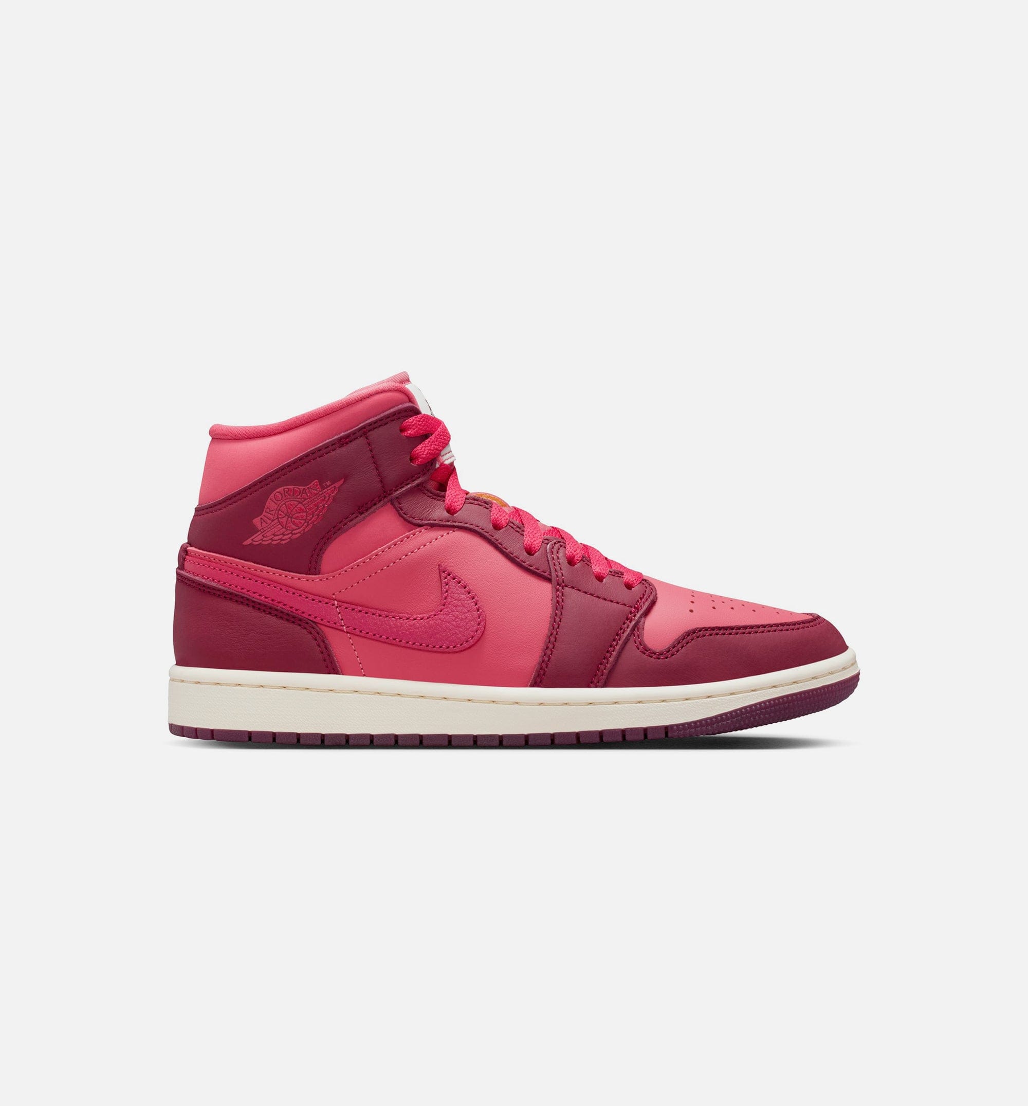 Air Jordan 1 Mid SE Valentines Day Womens Lifestyle Shoe - Team Red/Sierra Red/Pueblo Red