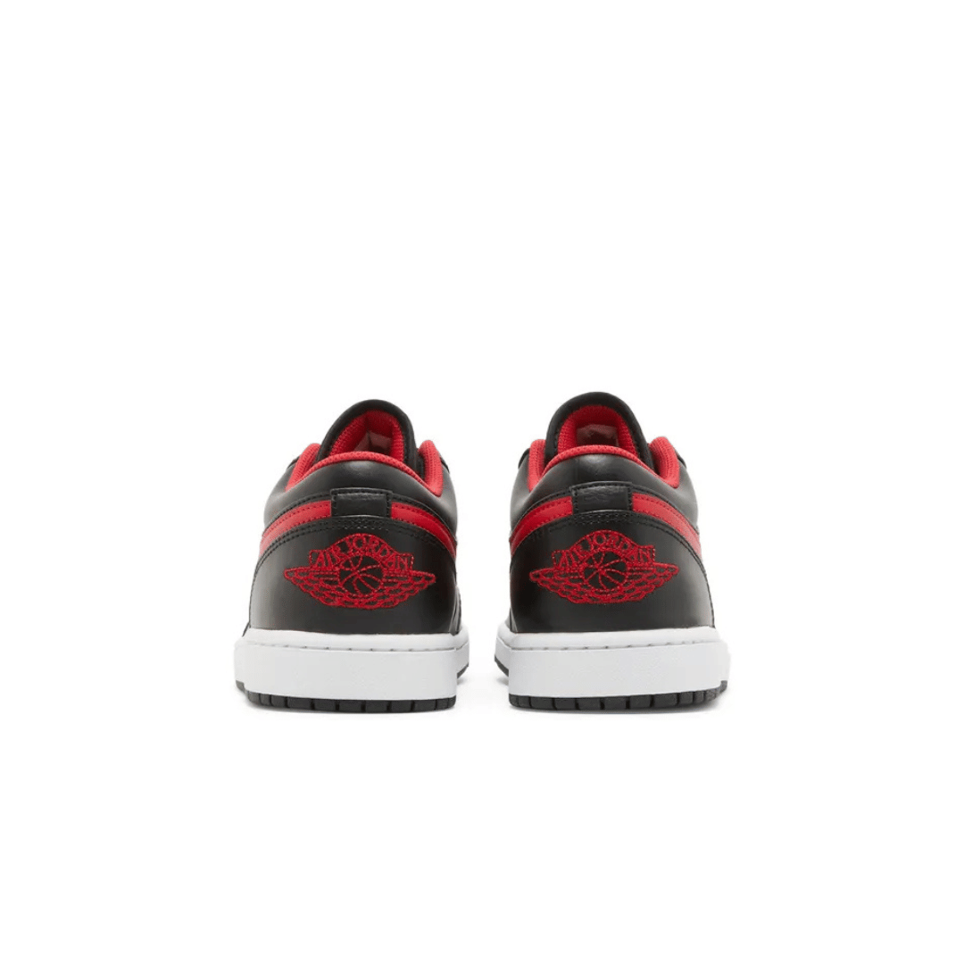 Air Jordan 1 Low Black Fire Red White / White Toe