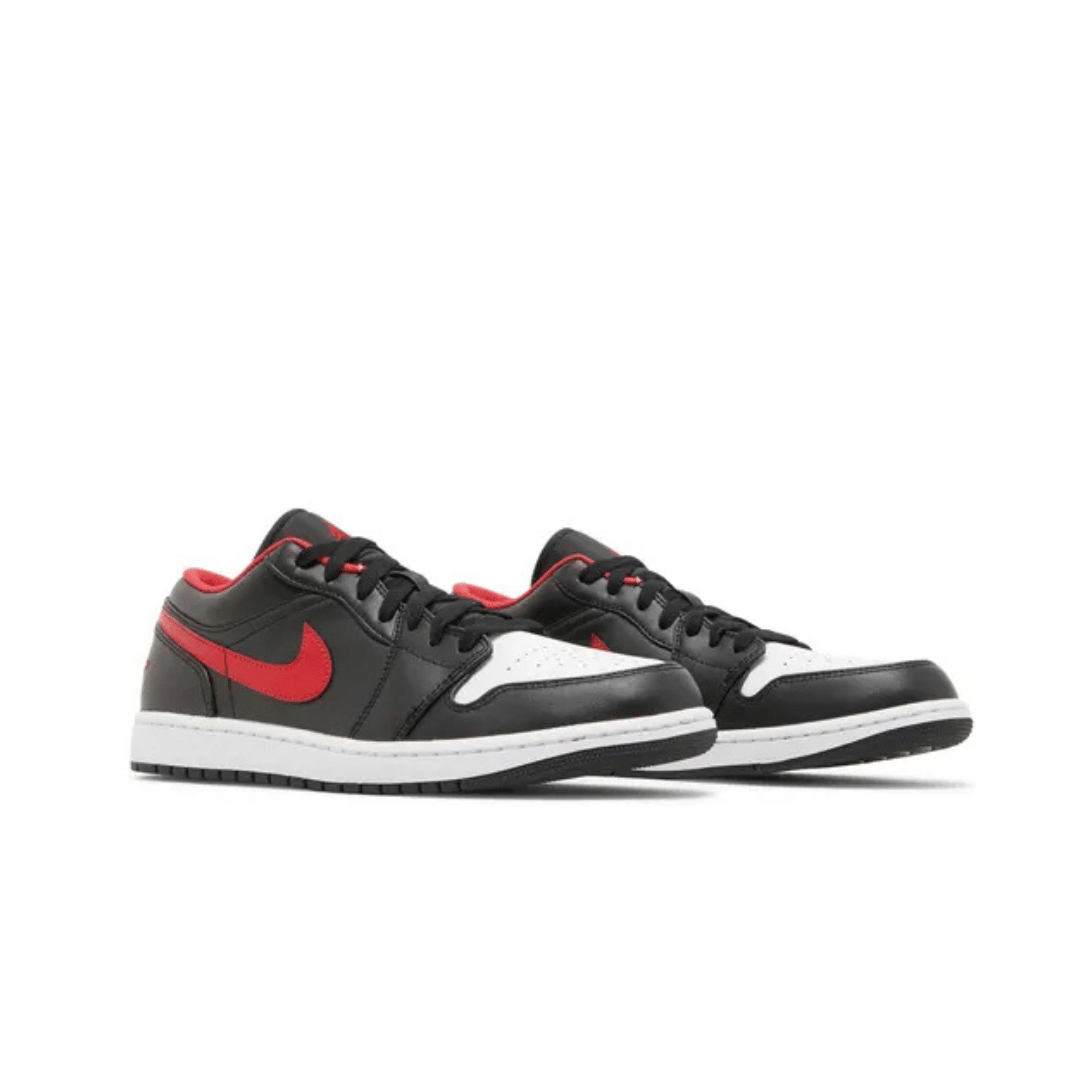 Air Jordan 1 Low Black Fire Red White / White Toe