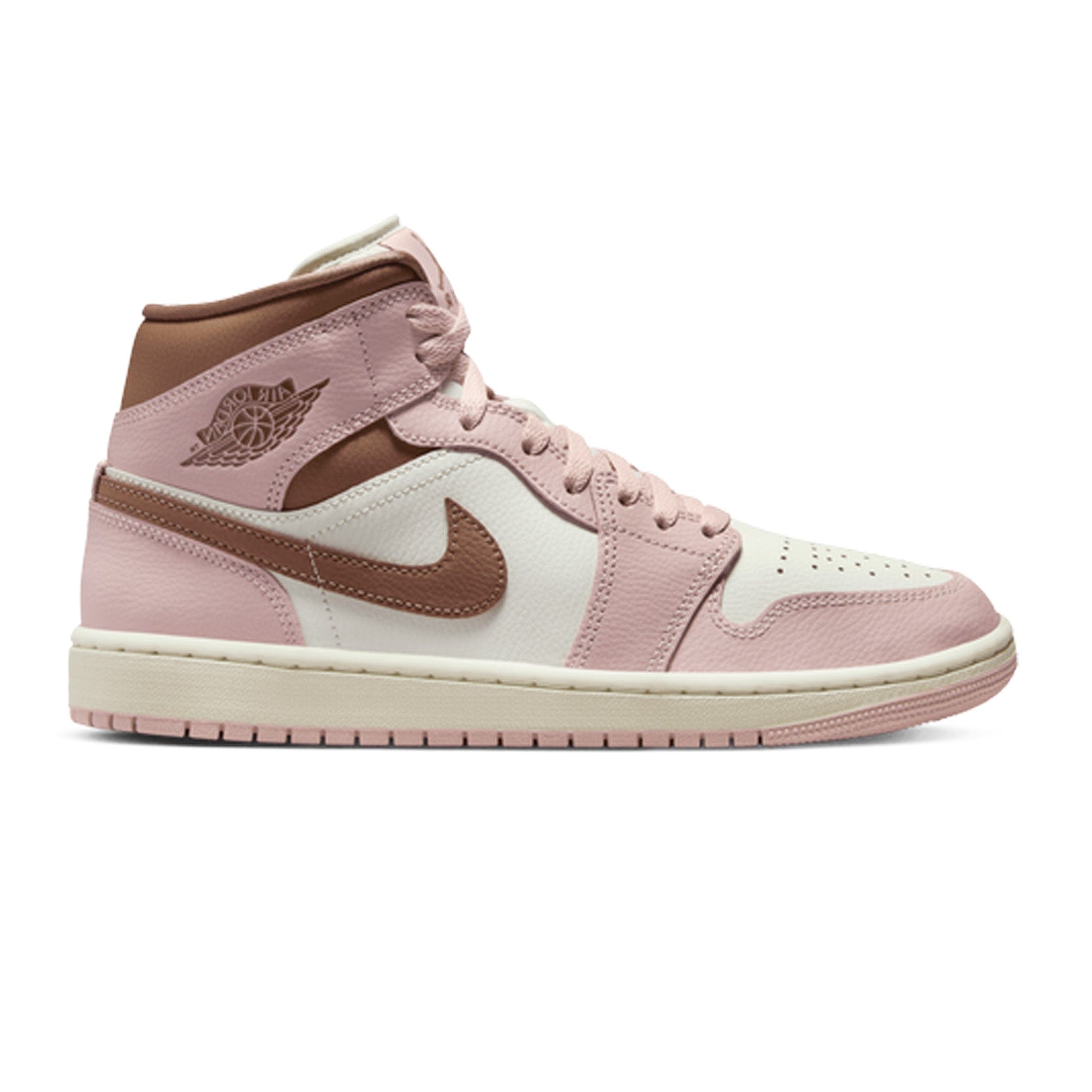 Air Jordan 1 Mid Pink Oxford Brown Women's