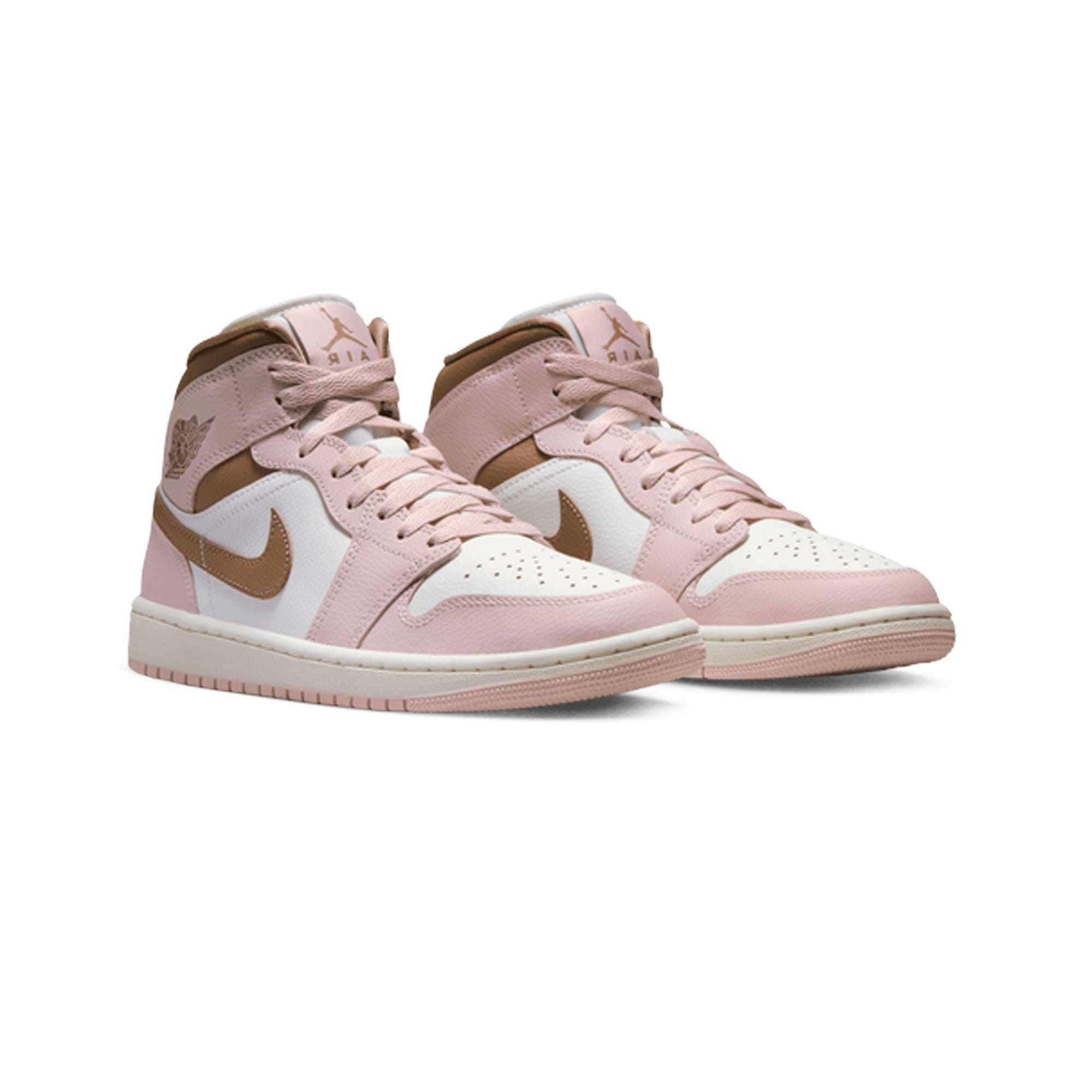 Air Jordan 1 Mid Pink Oxford Brown Women's