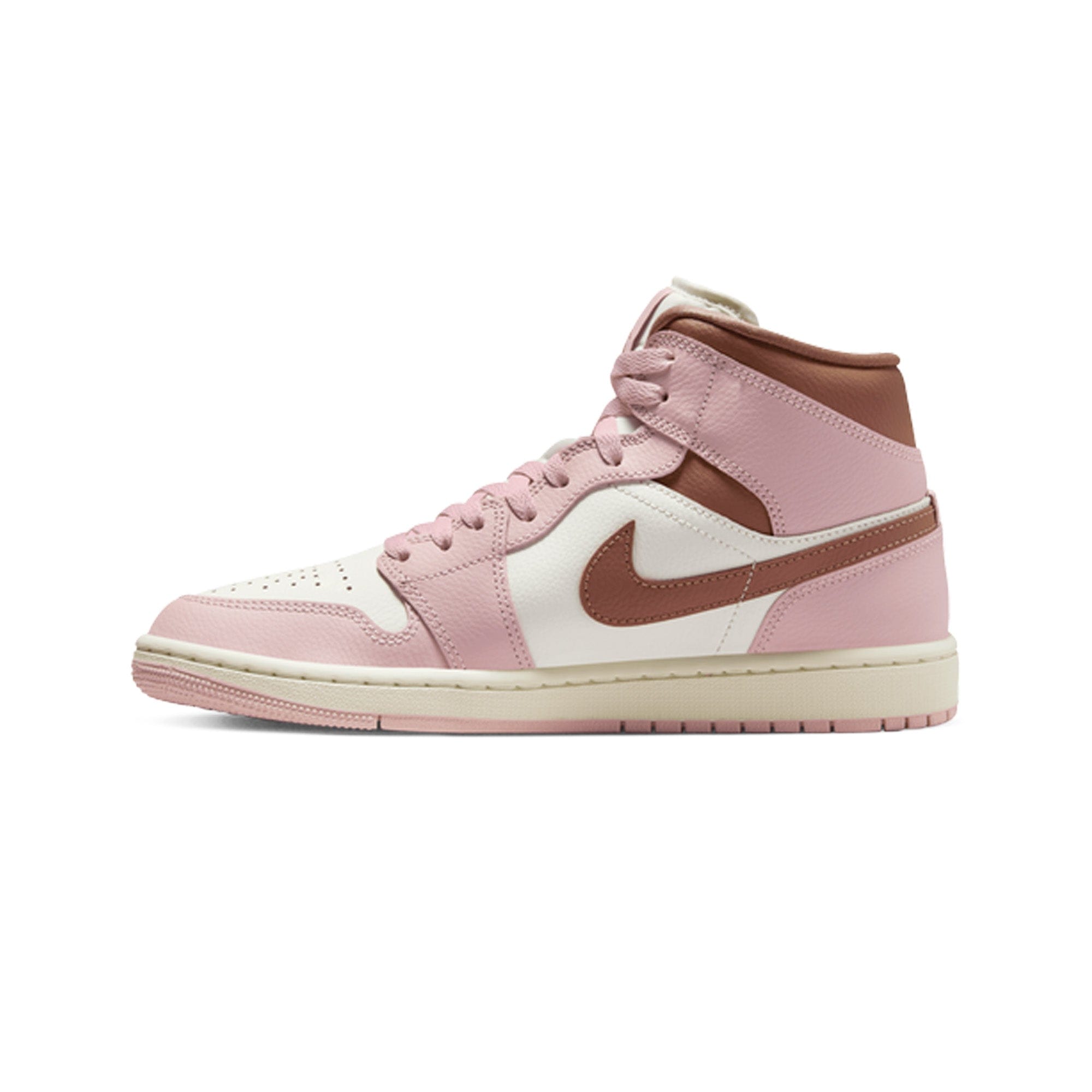 Air Jordan 1 Mid Pink Oxford Brown Women's