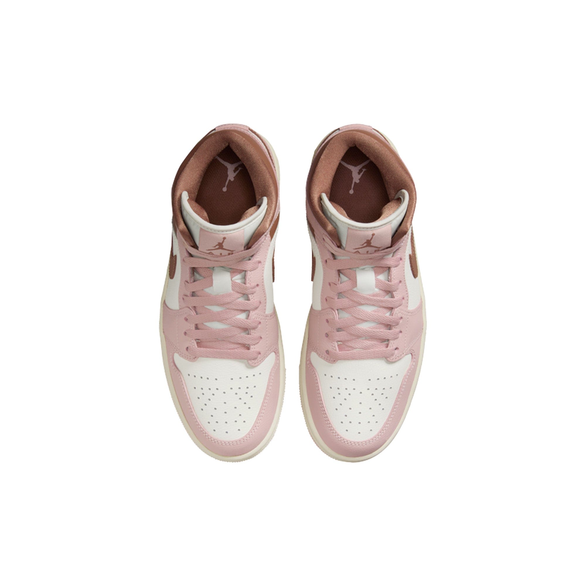 Air Jordan 1 Mid Pink Oxford Brown Women's