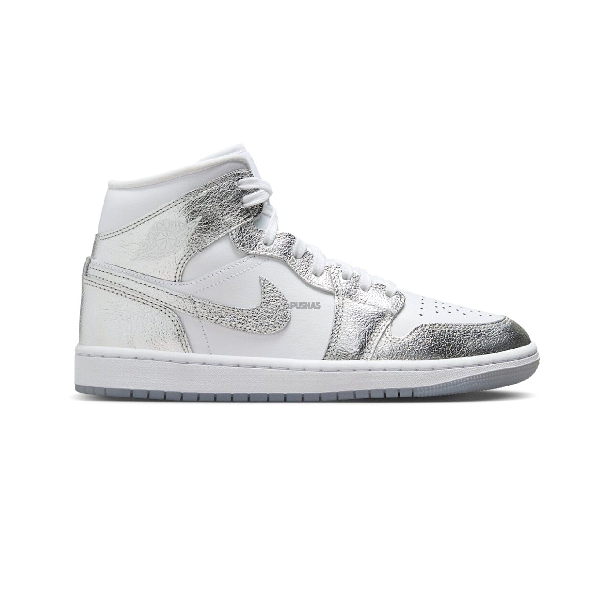 Air Jordan 1 Mid SE Metallic Silver Women's
