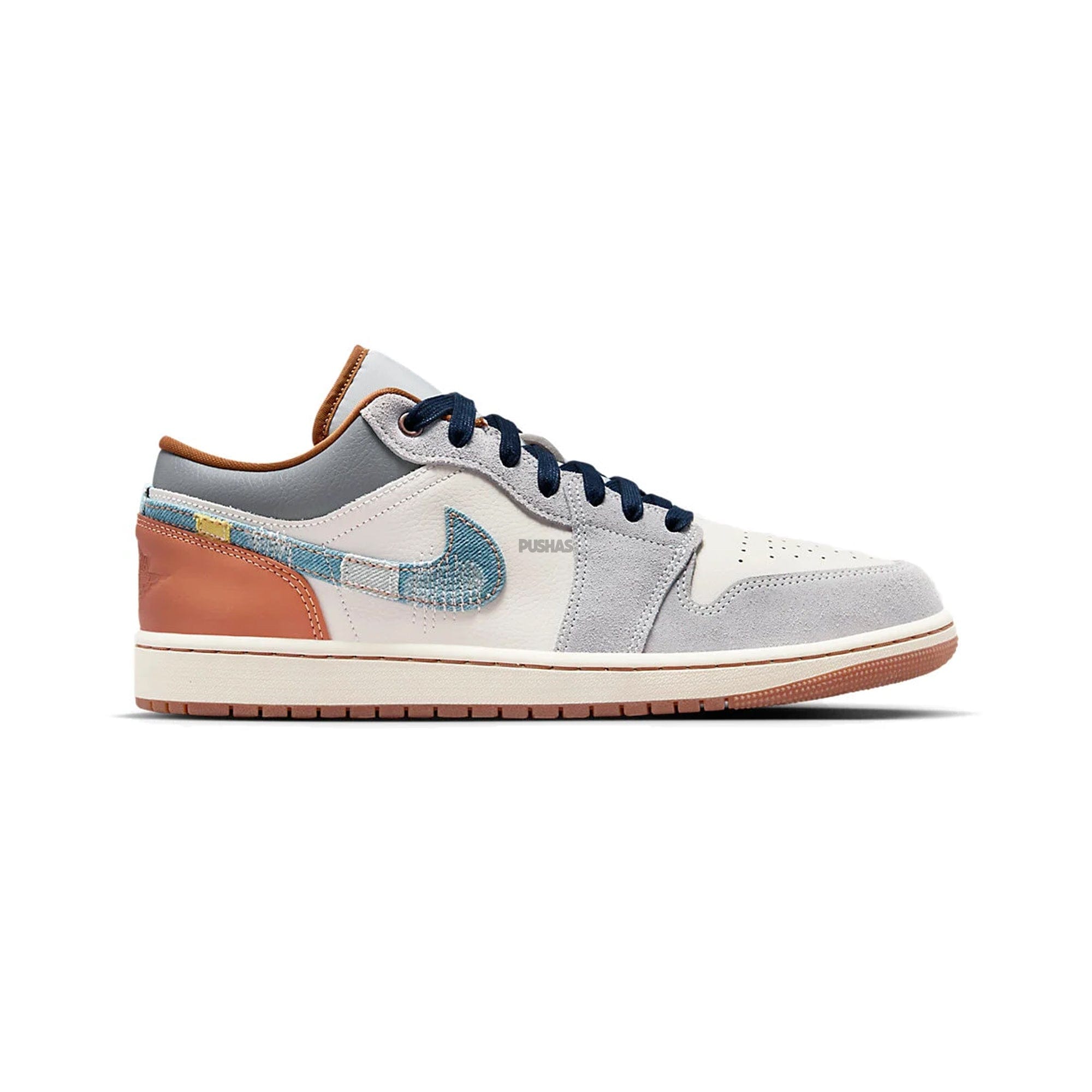 Air Jordan 1 Low SE Phantom Repaired Denim Swoosh (2024)