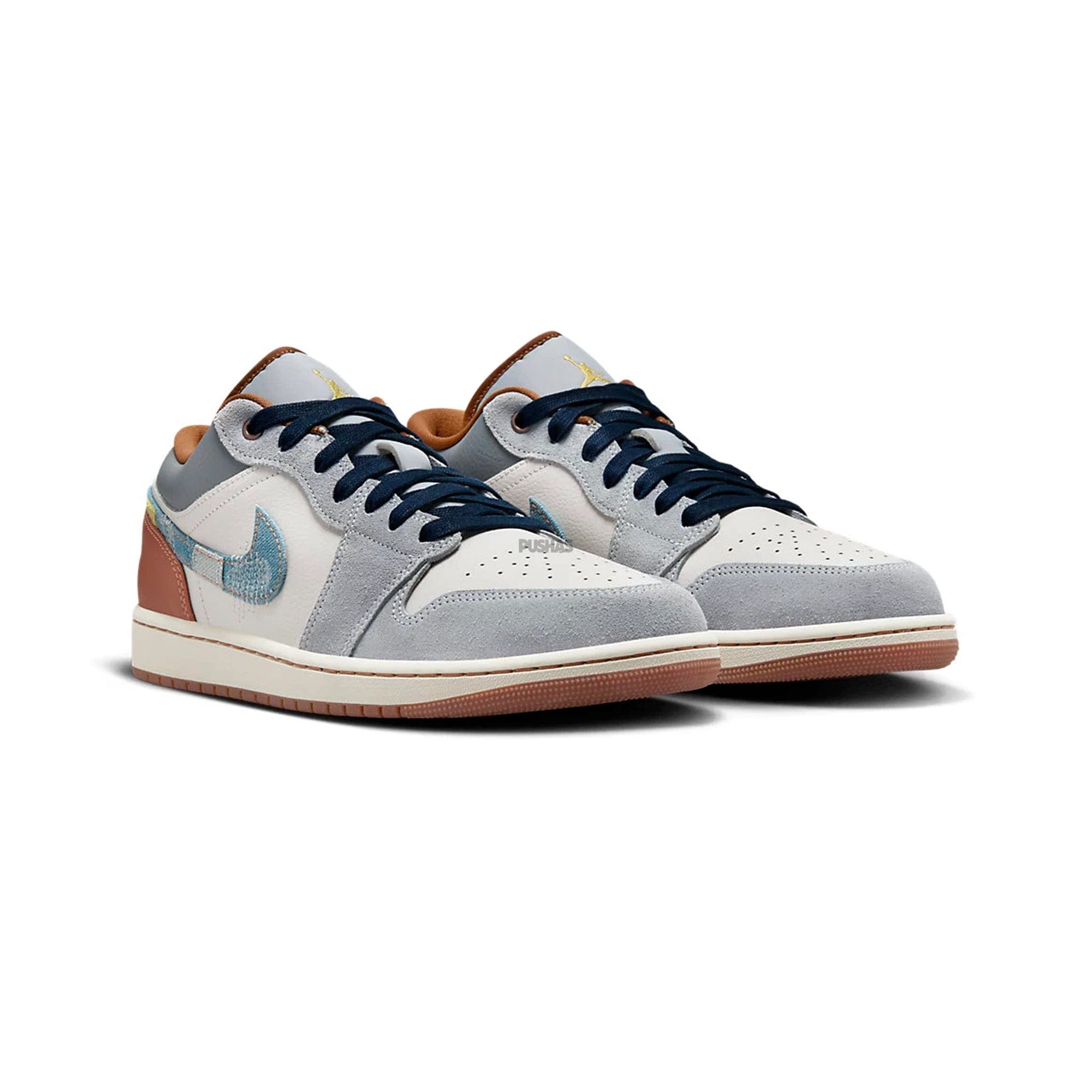 Air Jordan 1 Low SE Phantom Repaired Denim Swoosh (2024)