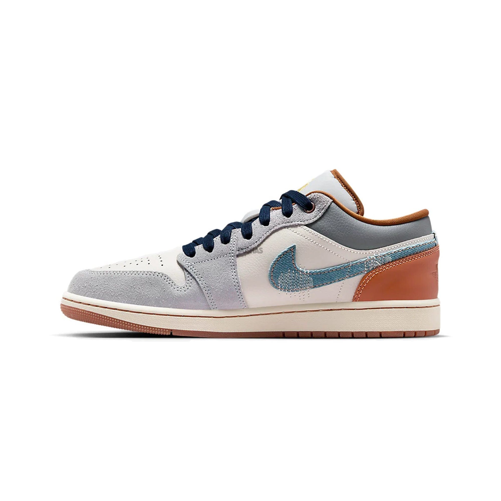 Air Jordan 1 Low SE Phantom Repaired Denim Swoosh (2024)