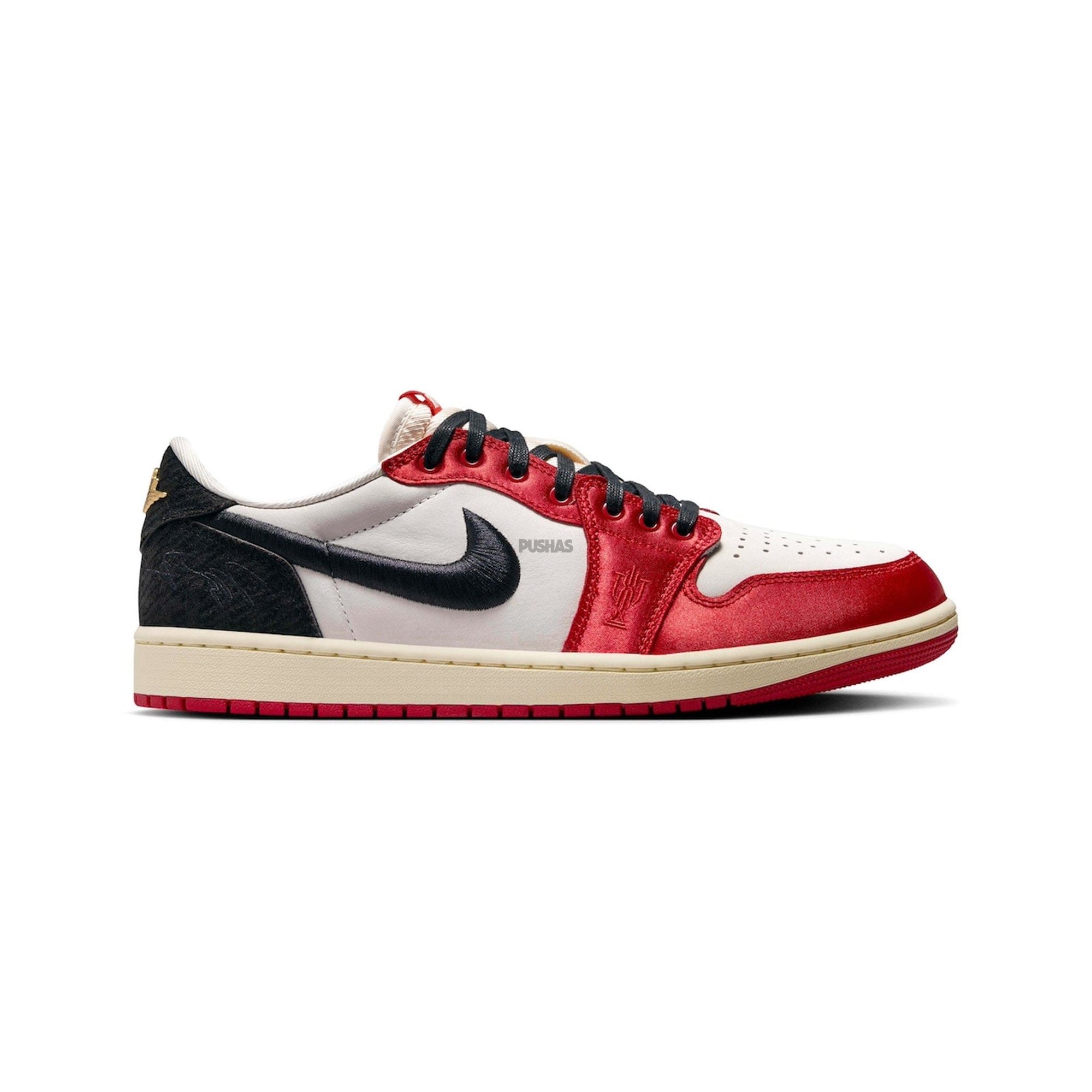 Air Jordan 1 Low OG x Trophy Room Sail/Black/Varsity Red (2024)