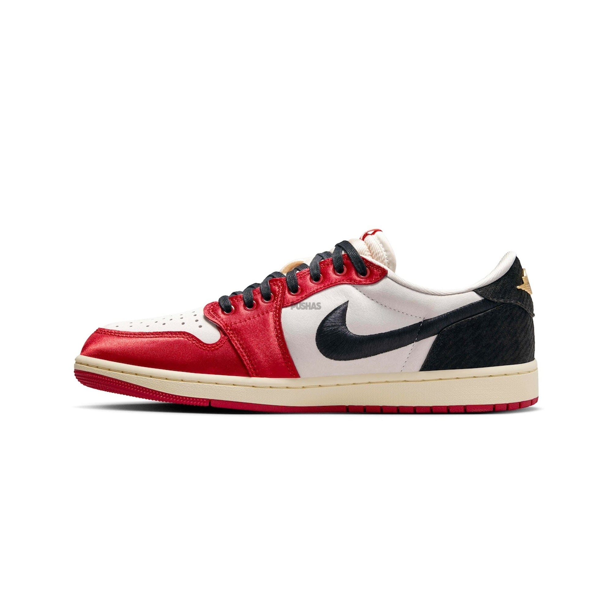 Air Jordan 1 Low OG x Trophy Room Sail/Black/Varsity Red (2024)