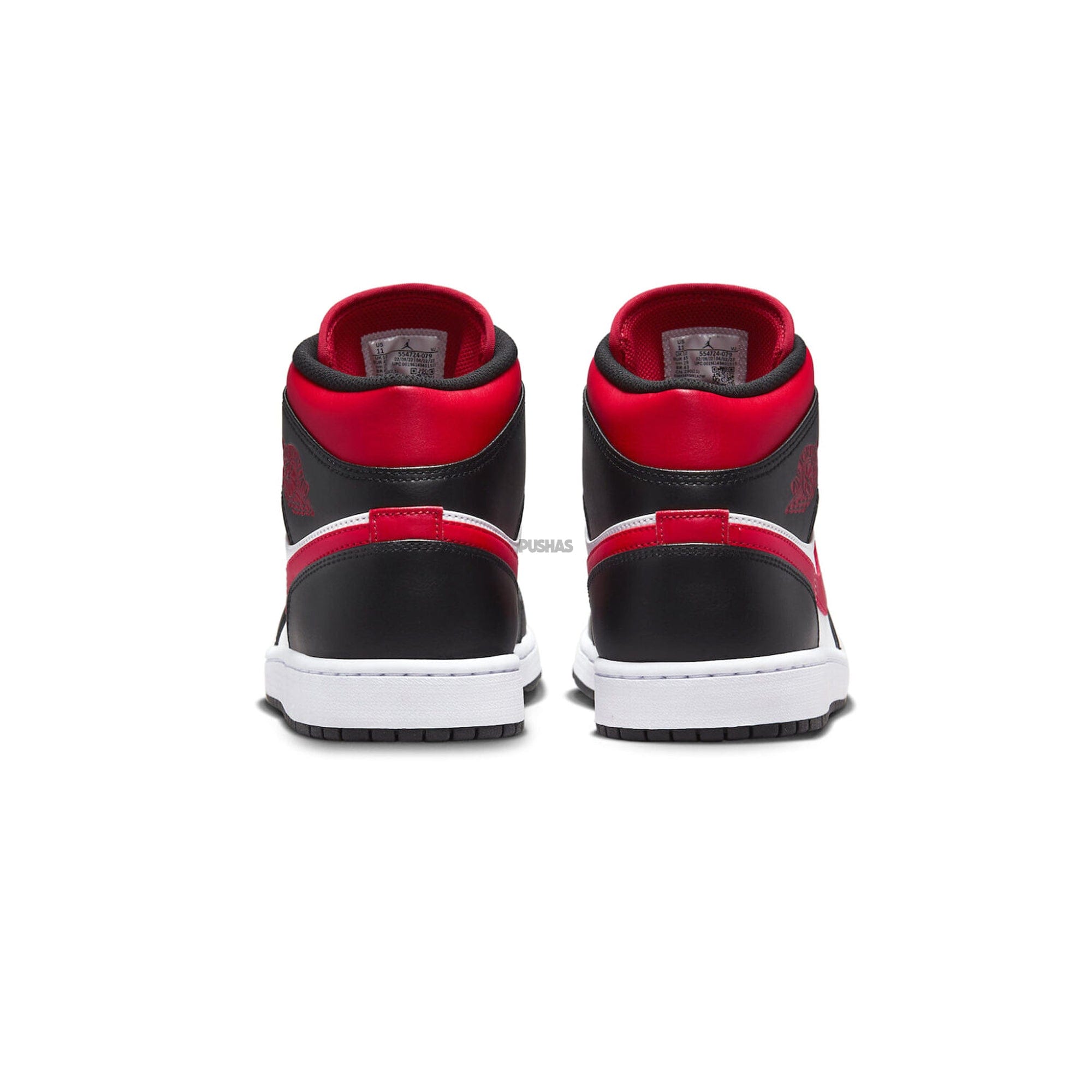 Air Jordan 1 Mid White Black Red (2022)
