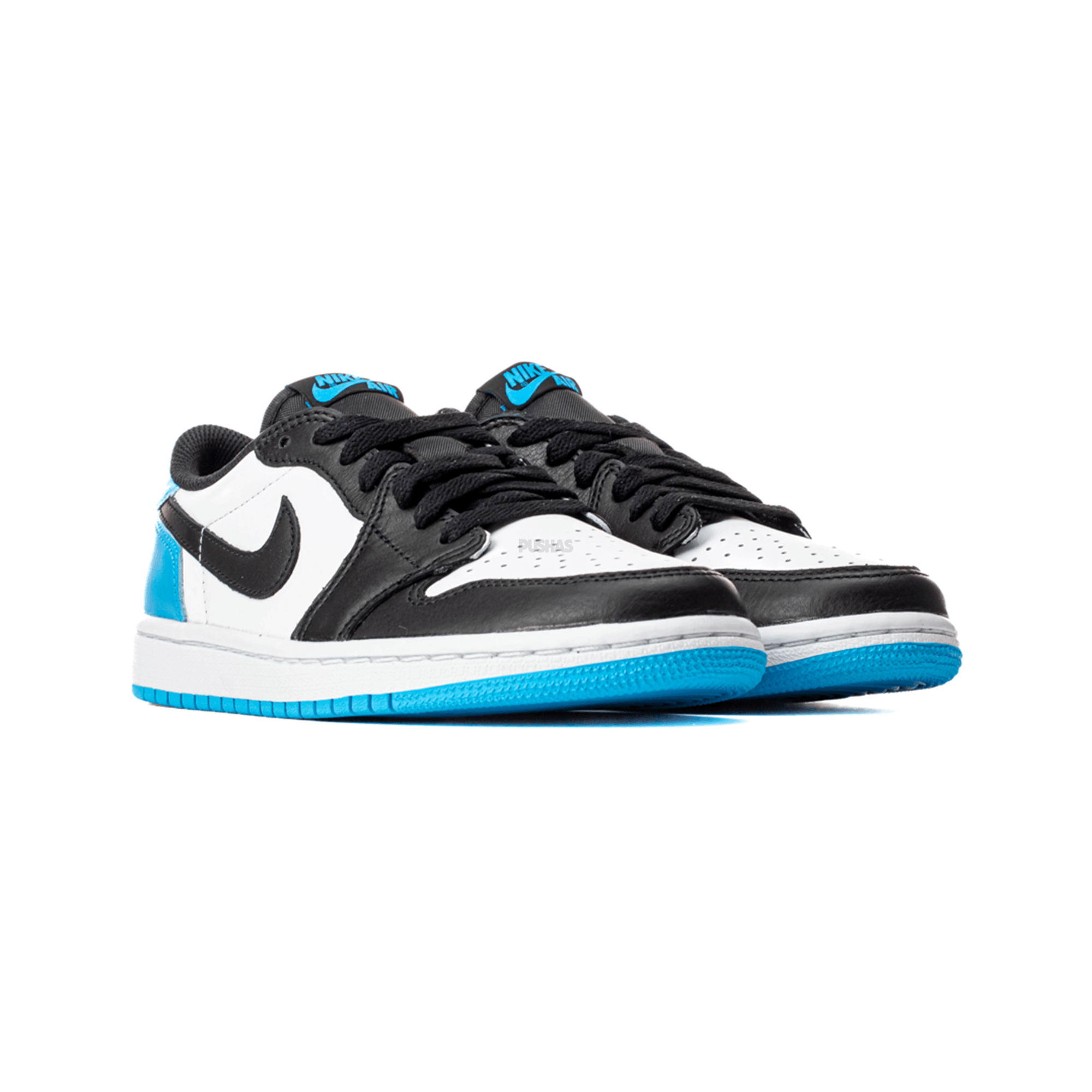 Air Jordan 1 Low Black Dark Powder Blue Women's (2022)