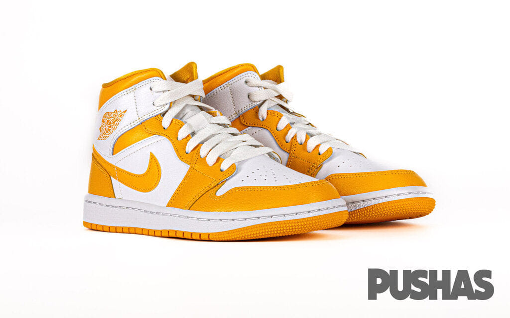 Air Jordan 1 Mid White/University Gold Women's (2022)