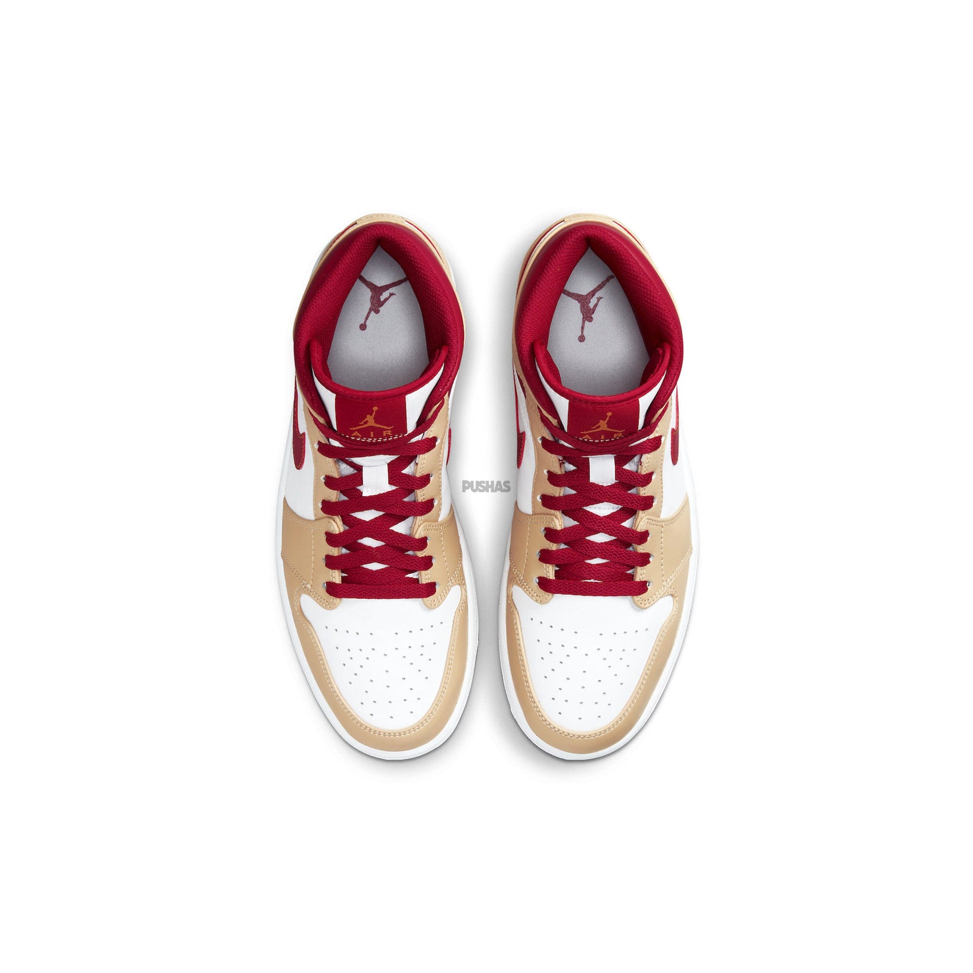 Air Jordan 1 Mid Beige White Red (2022)