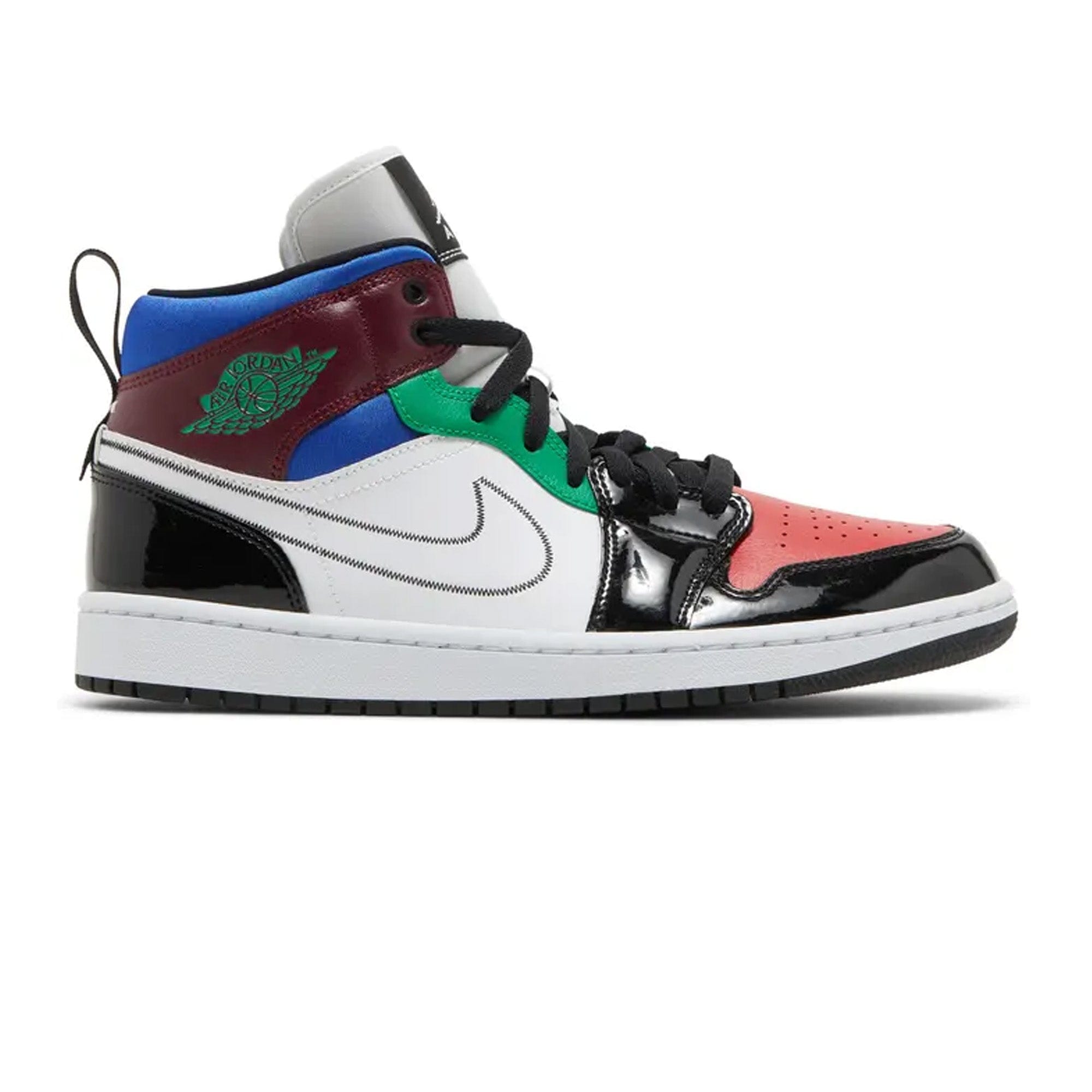 Air Jordan 1 Mid W SE Black White Multi - Color