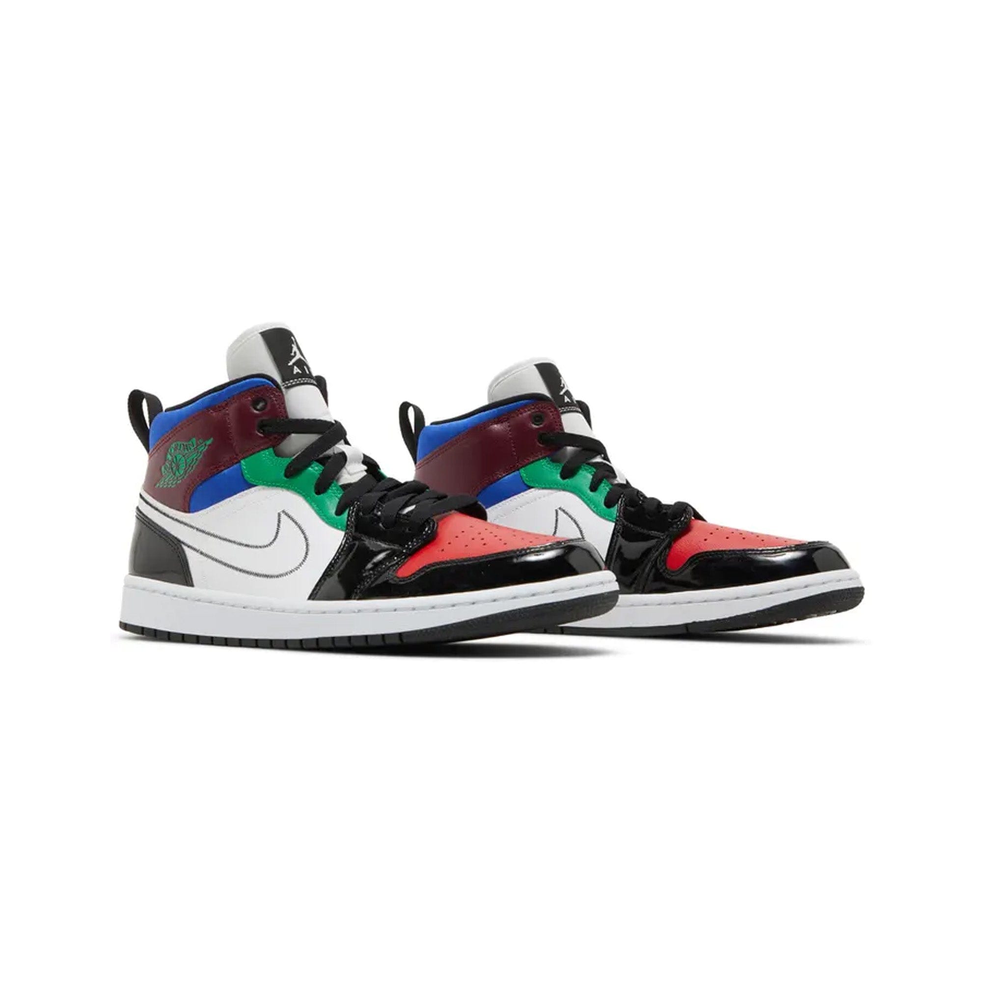 Air Jordan 1 Mid W SE Black White Multi - Color