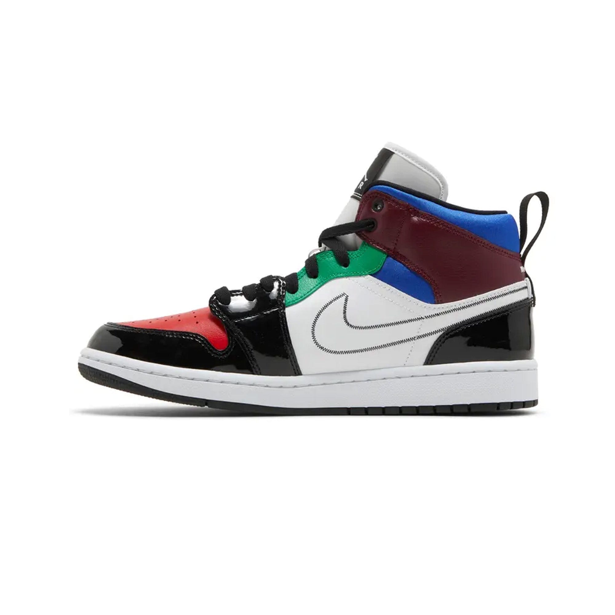Air Jordan 1 Mid W SE Black White Multi - Color