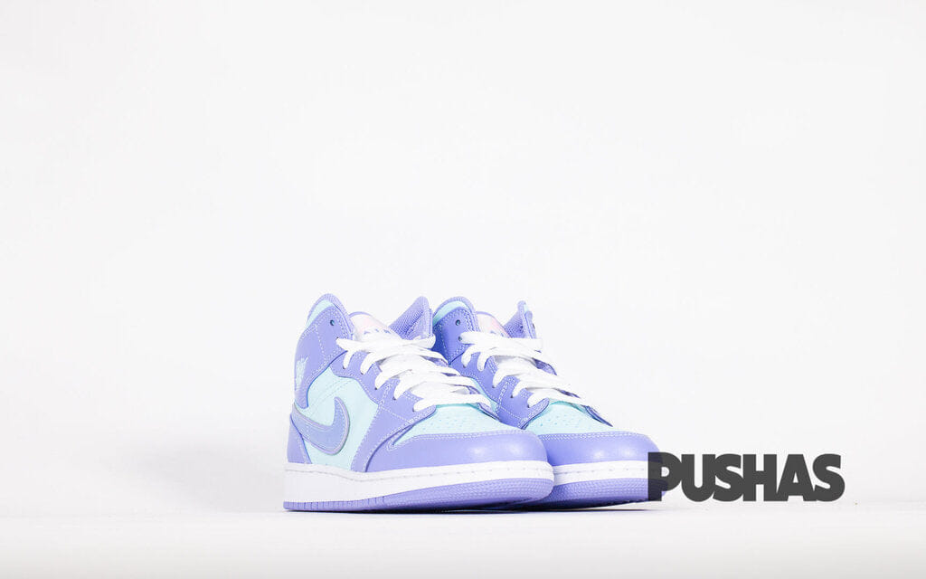 Air Jordan 1 Mid Purple Aqua GS