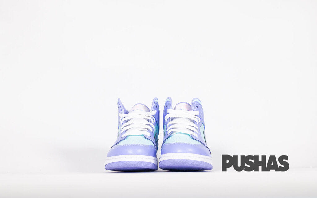 Air Jordan 1 Mid Purple Aqua GS