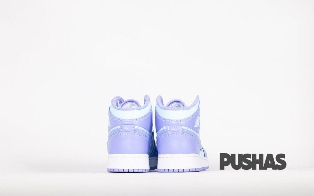 Air Jordan 1 Mid Purple Aqua GS