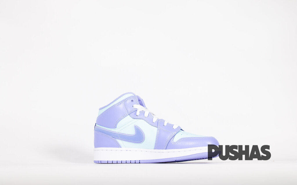 Air Jordan 1 Mid Purple Aqua GS