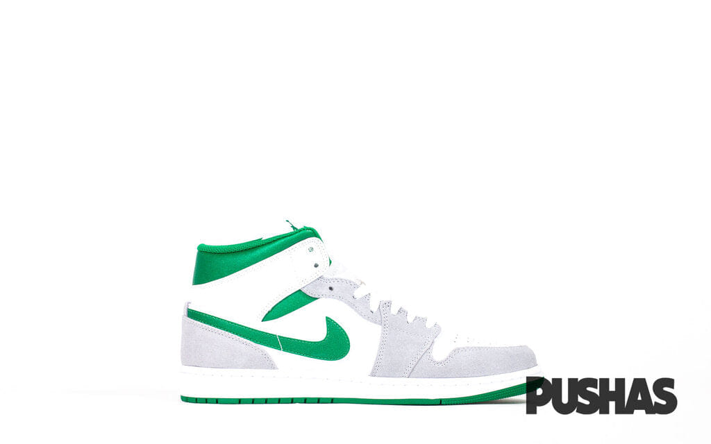 Air Jordan 1 Mid Grey Pine Green