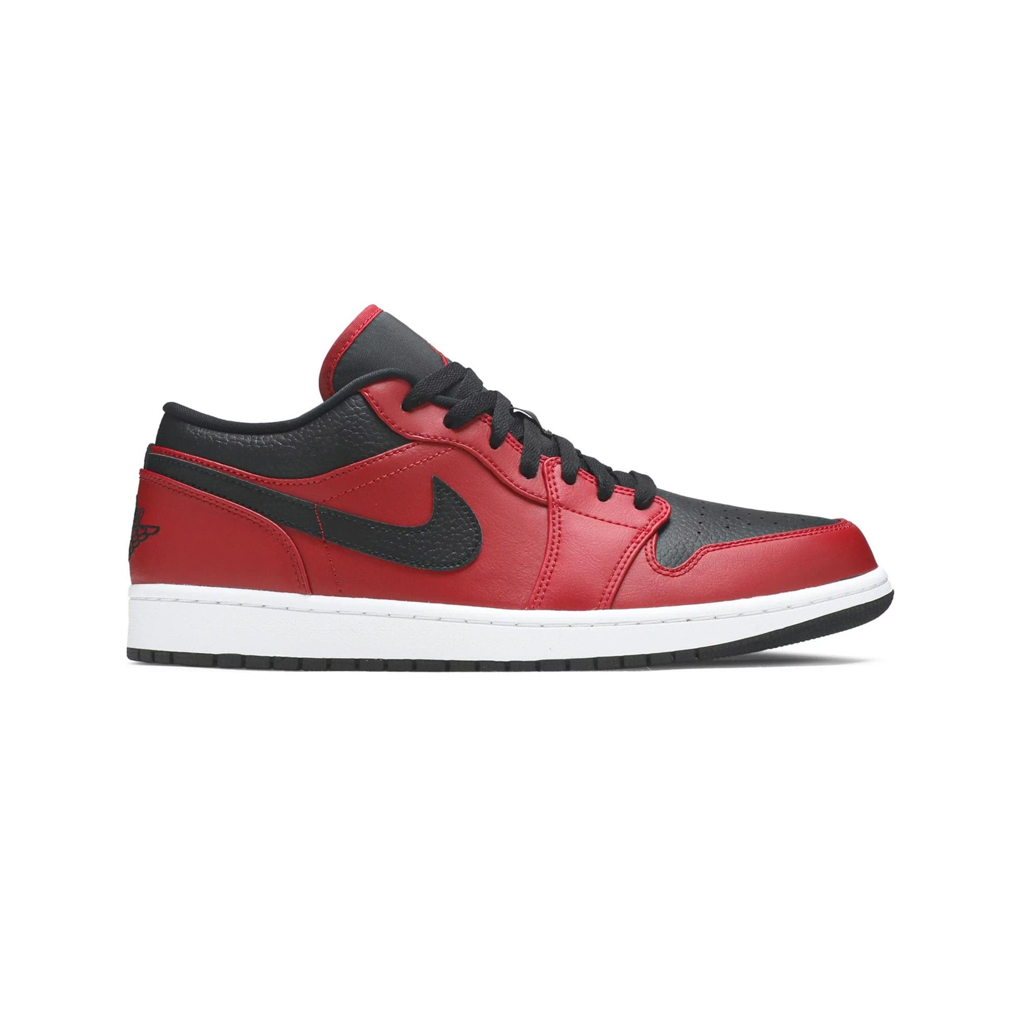 Air Jordan 1 Low Reverse Bred Pebbled Swoosh (2021)