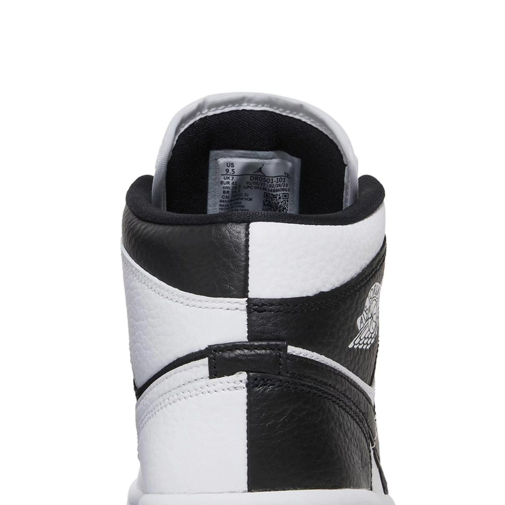 Air Jordan 1 Mid Split Homage Black White Women's (2022)