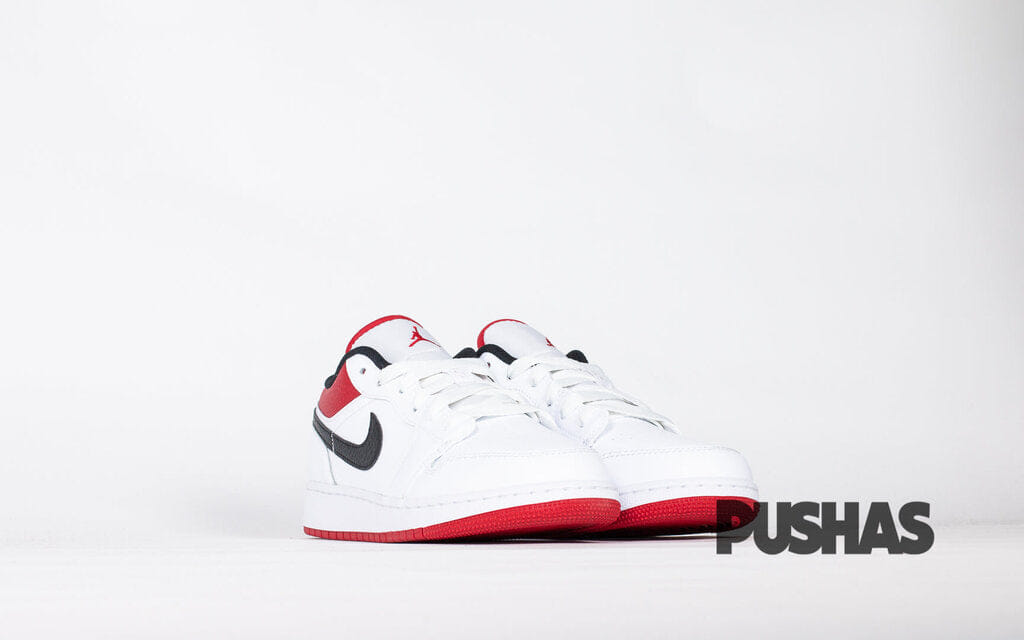 Air Jordan 1 Low White University Red Black GS (2020)
