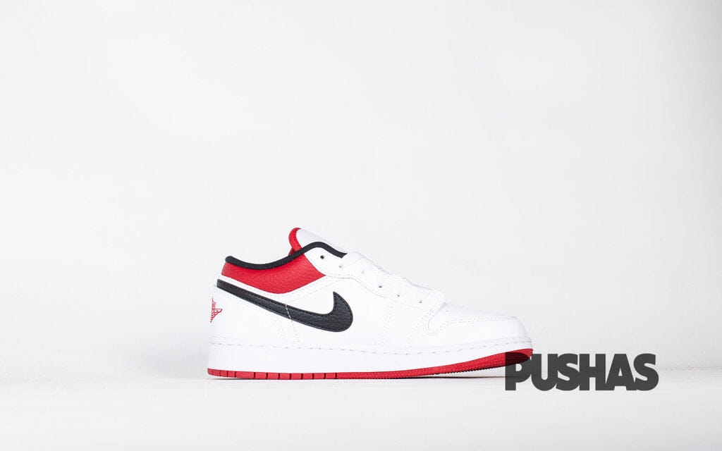 Air Jordan 1 Low White University Red Black GS (2020)