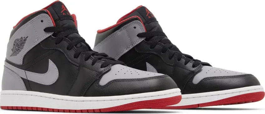 Air Jordan 1 Mid Bred Shadow /Grey Fire Red