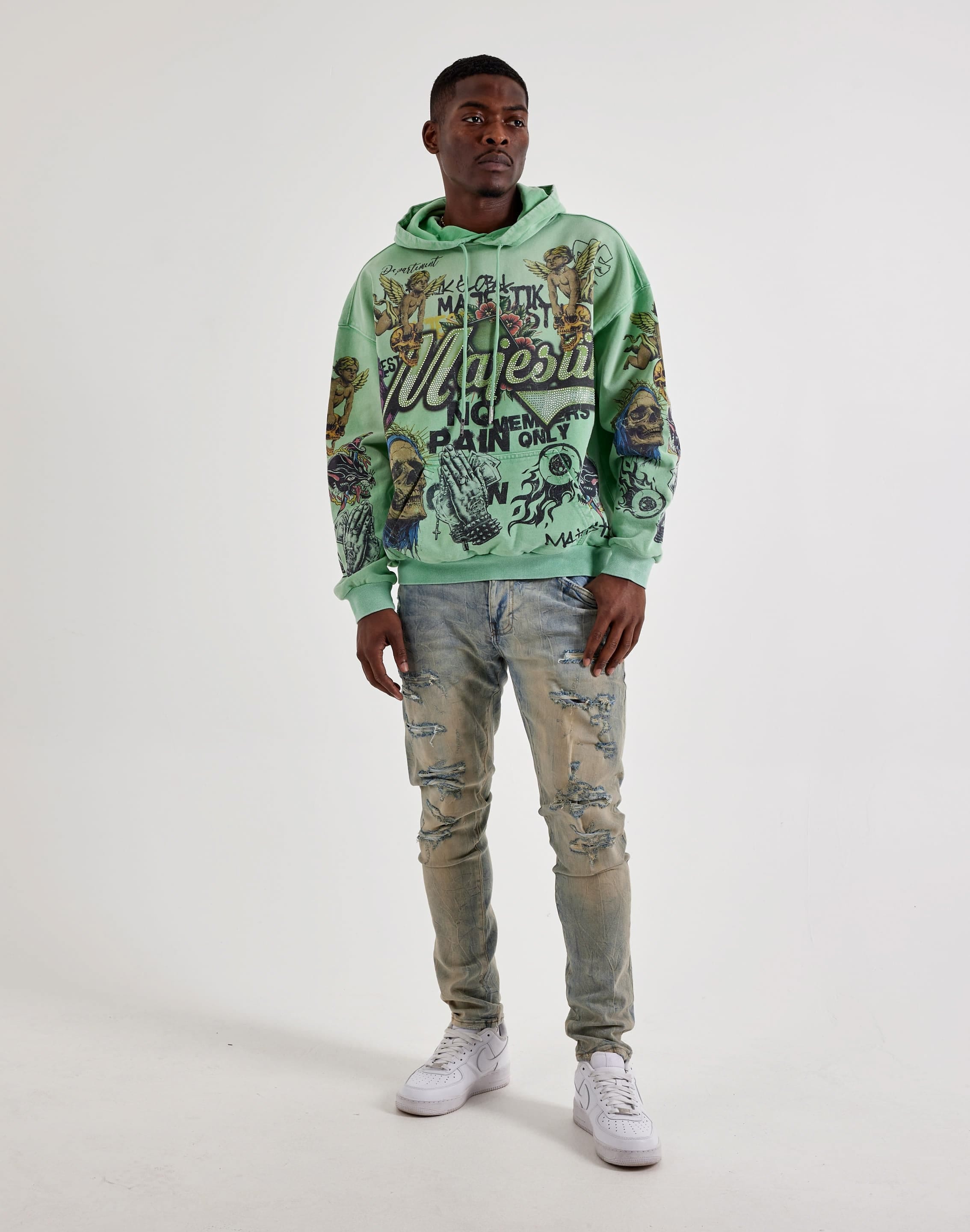 Air Jordan Jordan Craig Distressed Slim Denim Jeans