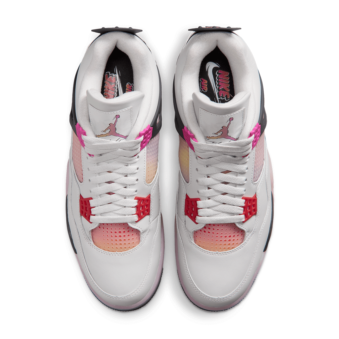 AIR JORDAN 4 RETRO COMIC OFF WHITE / FIRE PINK