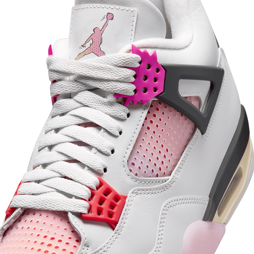 AIR JORDAN 4 RETRO COMIC OFF WHITE / FIRE PINK