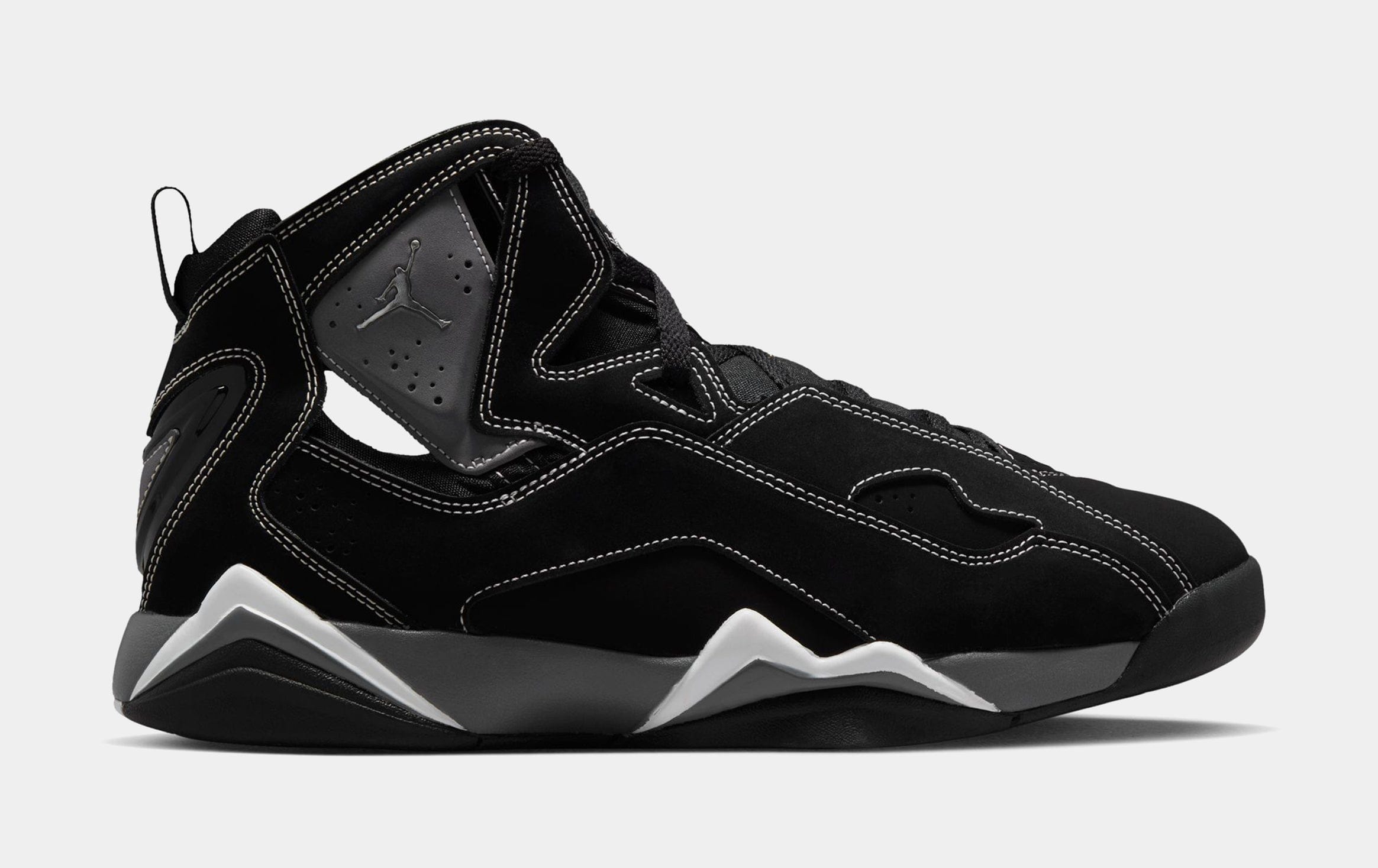Air Jordan True Flight Mens Lifestyle Shoes (Black/Metallic Silver/Light Graphite)