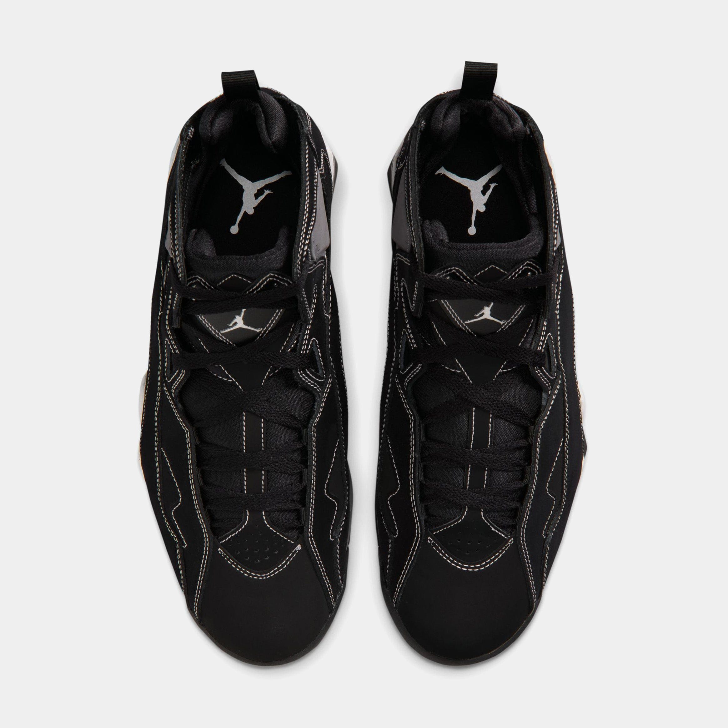 Air Jordan True Flight Mens Lifestyle Shoes (Black/Metallic Silver/Light Graphite)