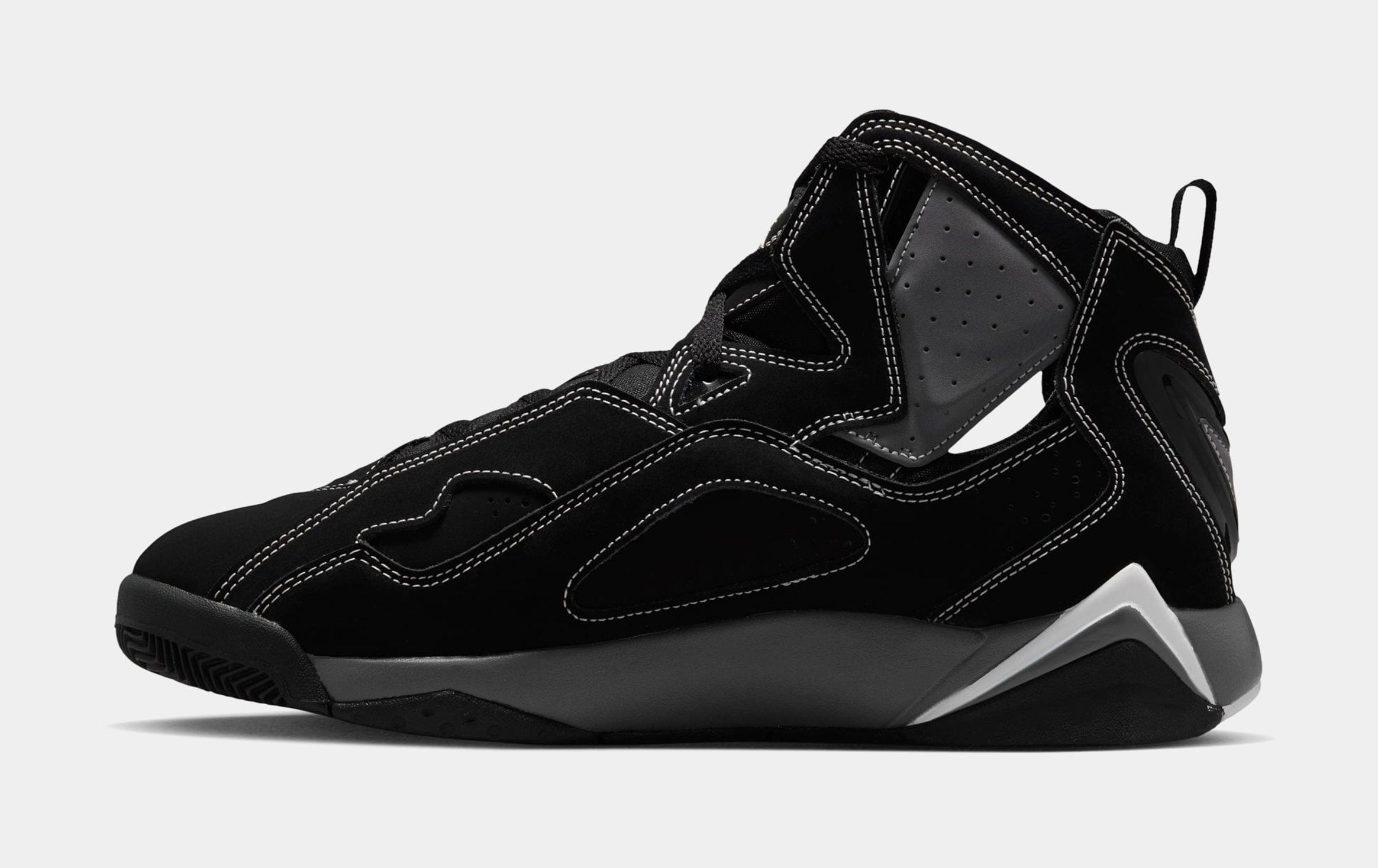 Air Jordan True Flight Mens Lifestyle Shoes (Black/Metallic Silver/Light Graphite)