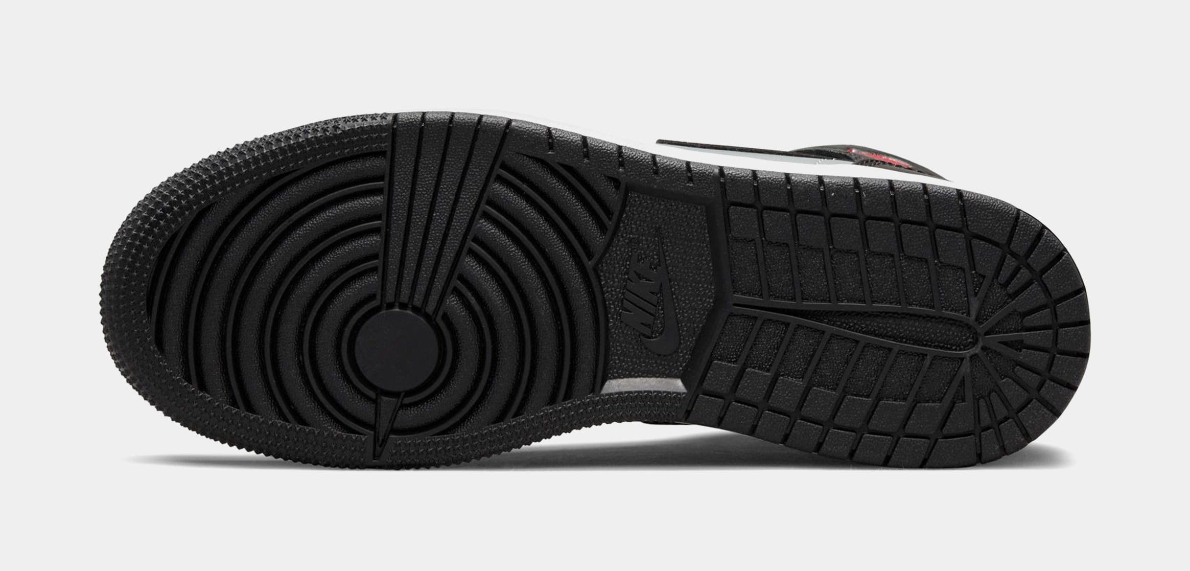 Air Jordan Jordan 1 Mid Grade School Lifestyle Shoes (Black/Gym Red/Particle Grey/White)