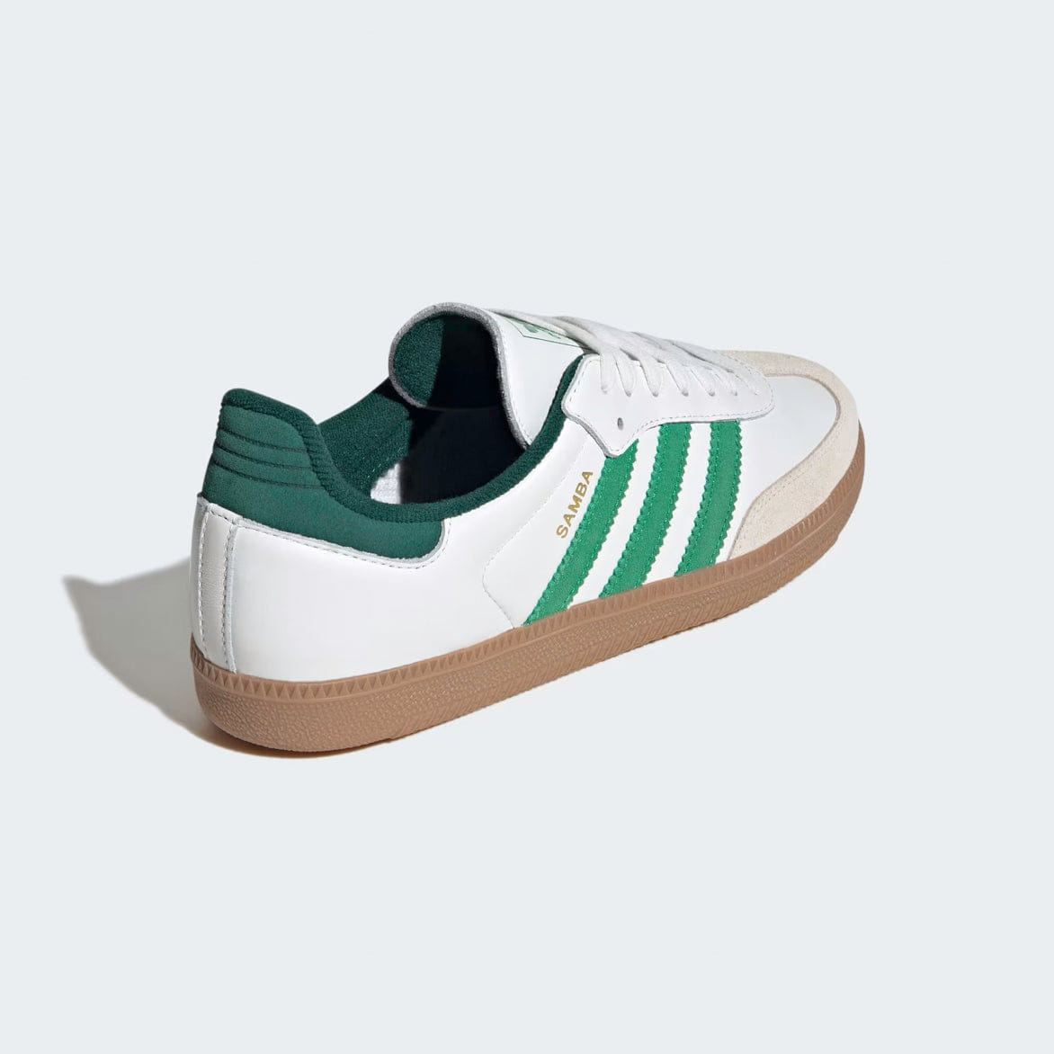 adidas SAMBA OG - CORE WHITE / GREEN / COLLEGIATE GREEN