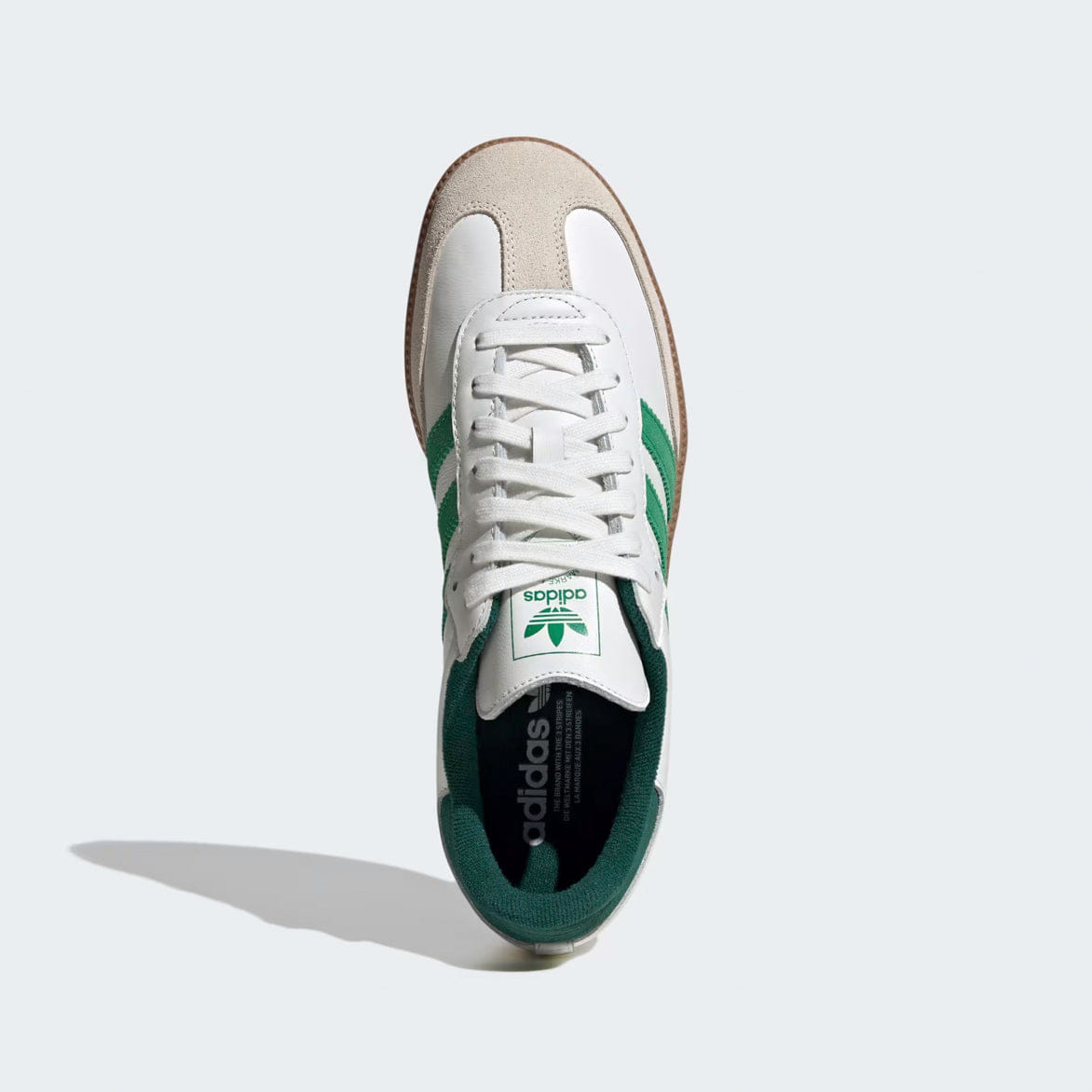 adidas SAMBA OG - CORE WHITE / GREEN / COLLEGIATE GREEN