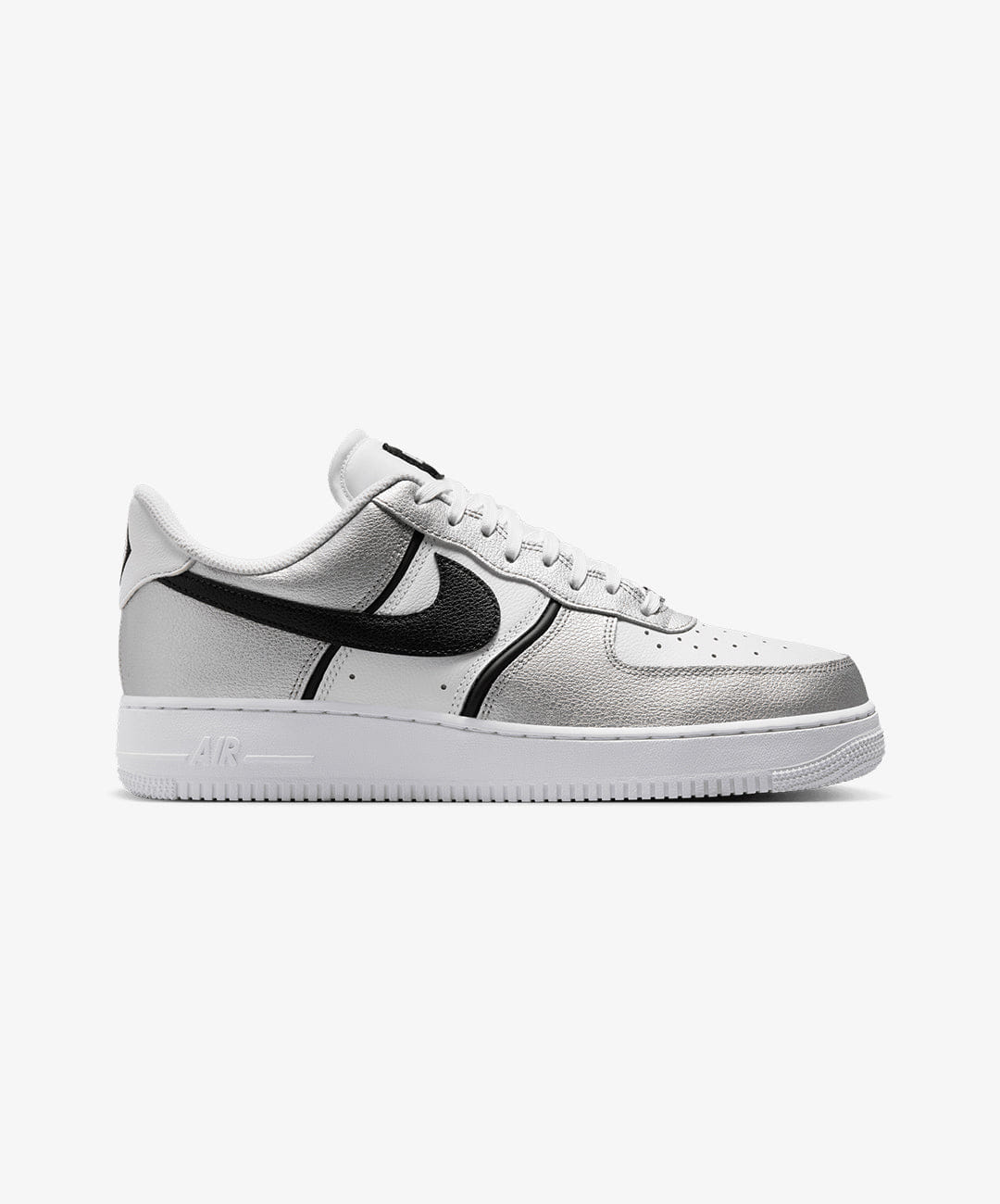 Nike | AIR FORCE 1 '07 LV8 { METALLIC SILVER/BLACK - WHITE
