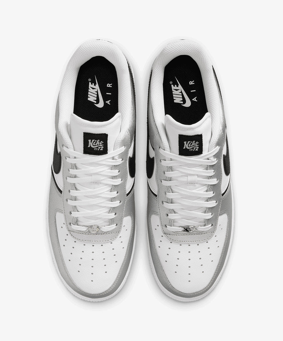 Nike | AIR FORCE 1 '07 LV8 { METALLIC SILVER/BLACK - WHITE