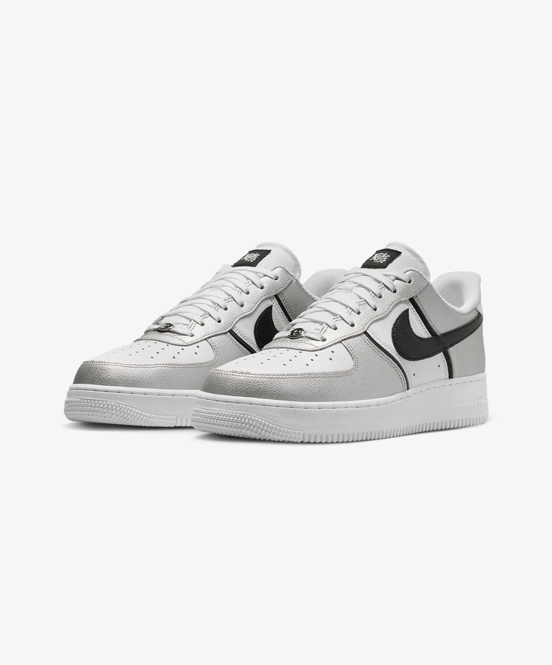 Nike | AIR FORCE 1 '07 LV8 { METALLIC SILVER/BLACK - WHITE