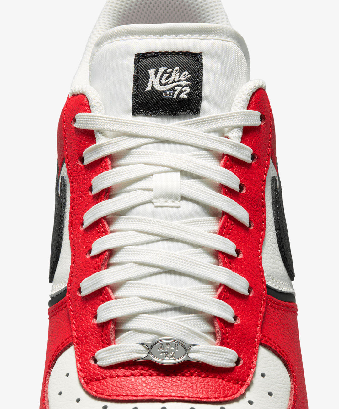 Nike | AIR FORCE 1 '07 LV8 { UNIVERSITY RED/BLACK - SAIL