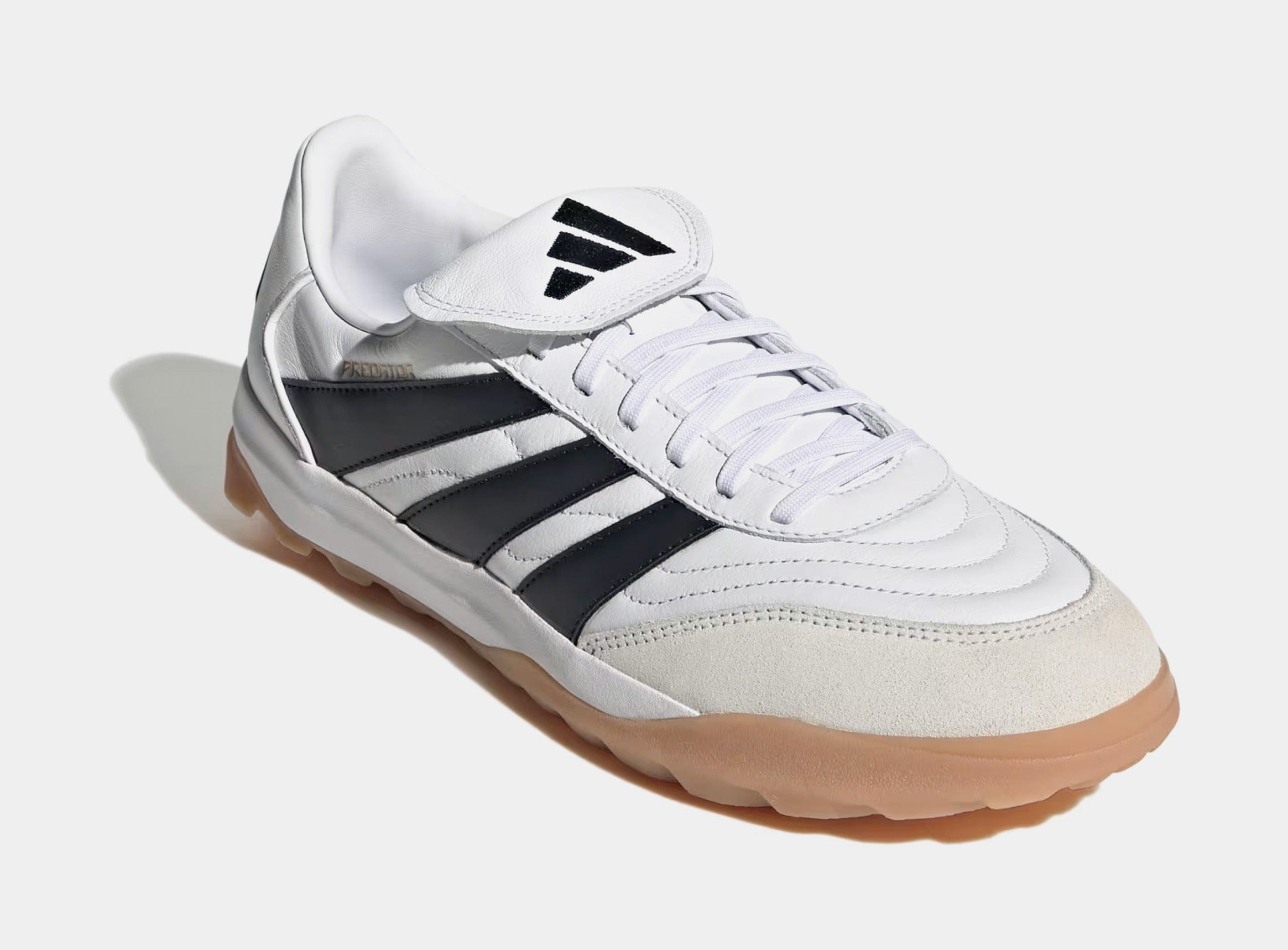 adidas Predator Turf Trainer Mens Lifestyle Shoes (Cloud White/Core Black/Gold Metallic)