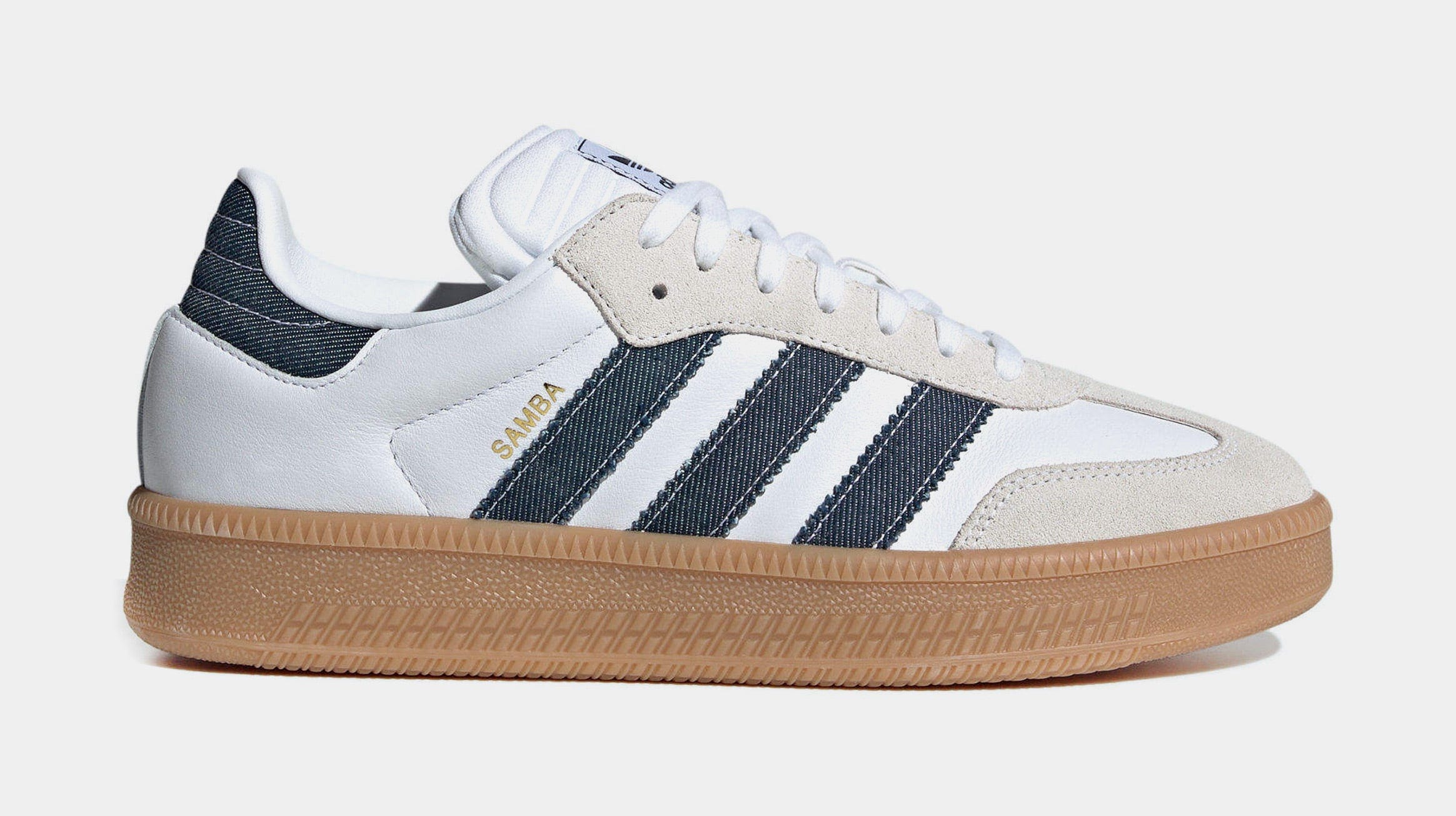adidas Samba XLG Mens Lifestyle Shoes (White/Night Indigo/Gum)